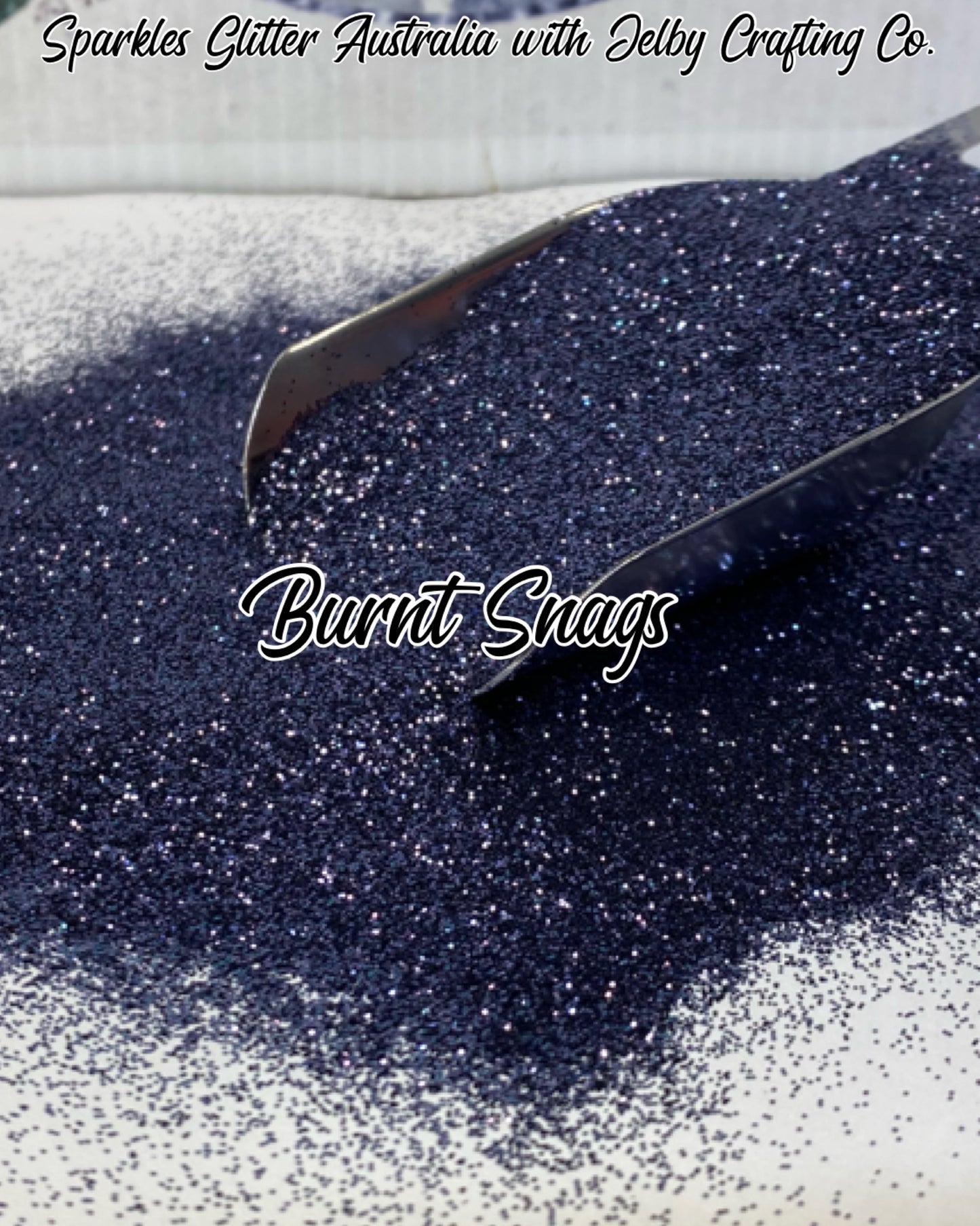 Burnt Snags | Fine Cut Grey Black Metallic Glitter