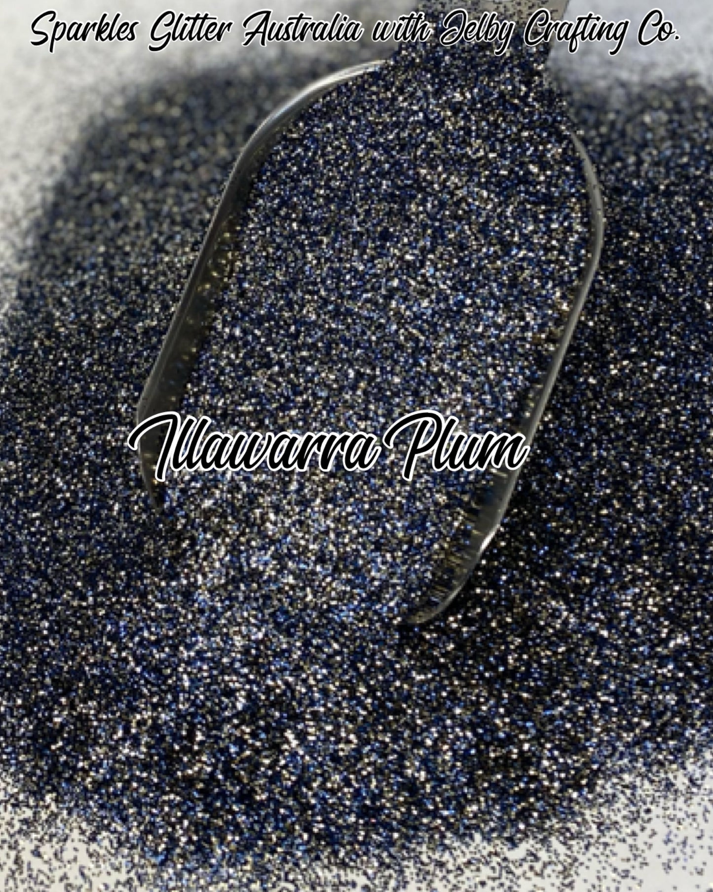 Illawarra Plum | Custom Mixed Dark Blue Gold Fine Cut Glitter