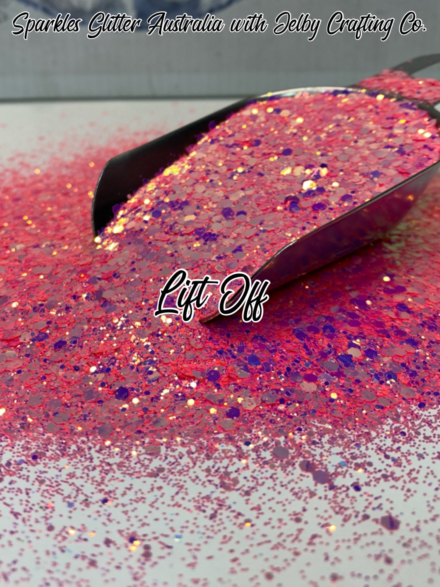 Lift Off | UV Glow Pink Chunky Glitter