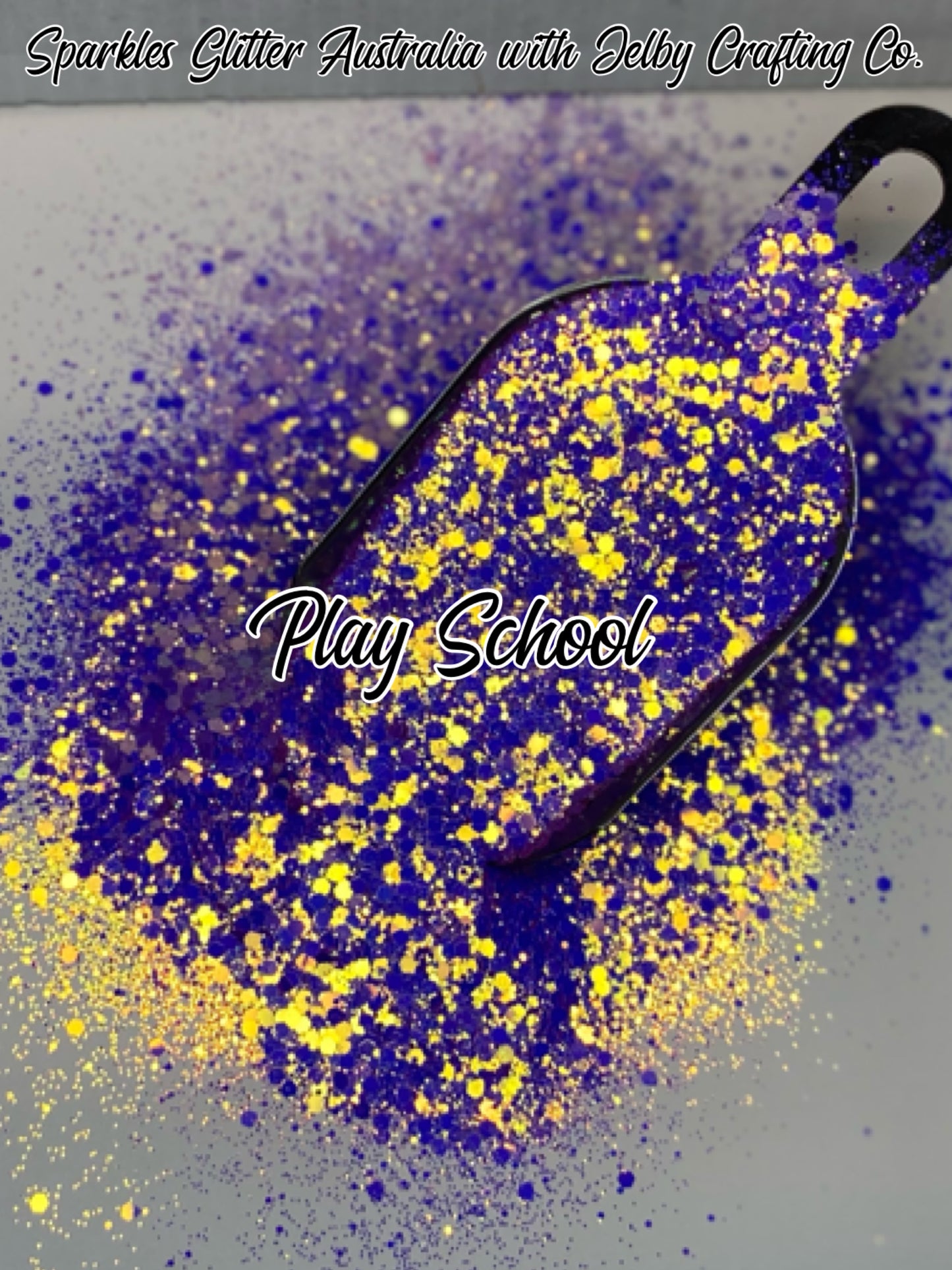 Play School | UV Glow Purple Chunky Glitter