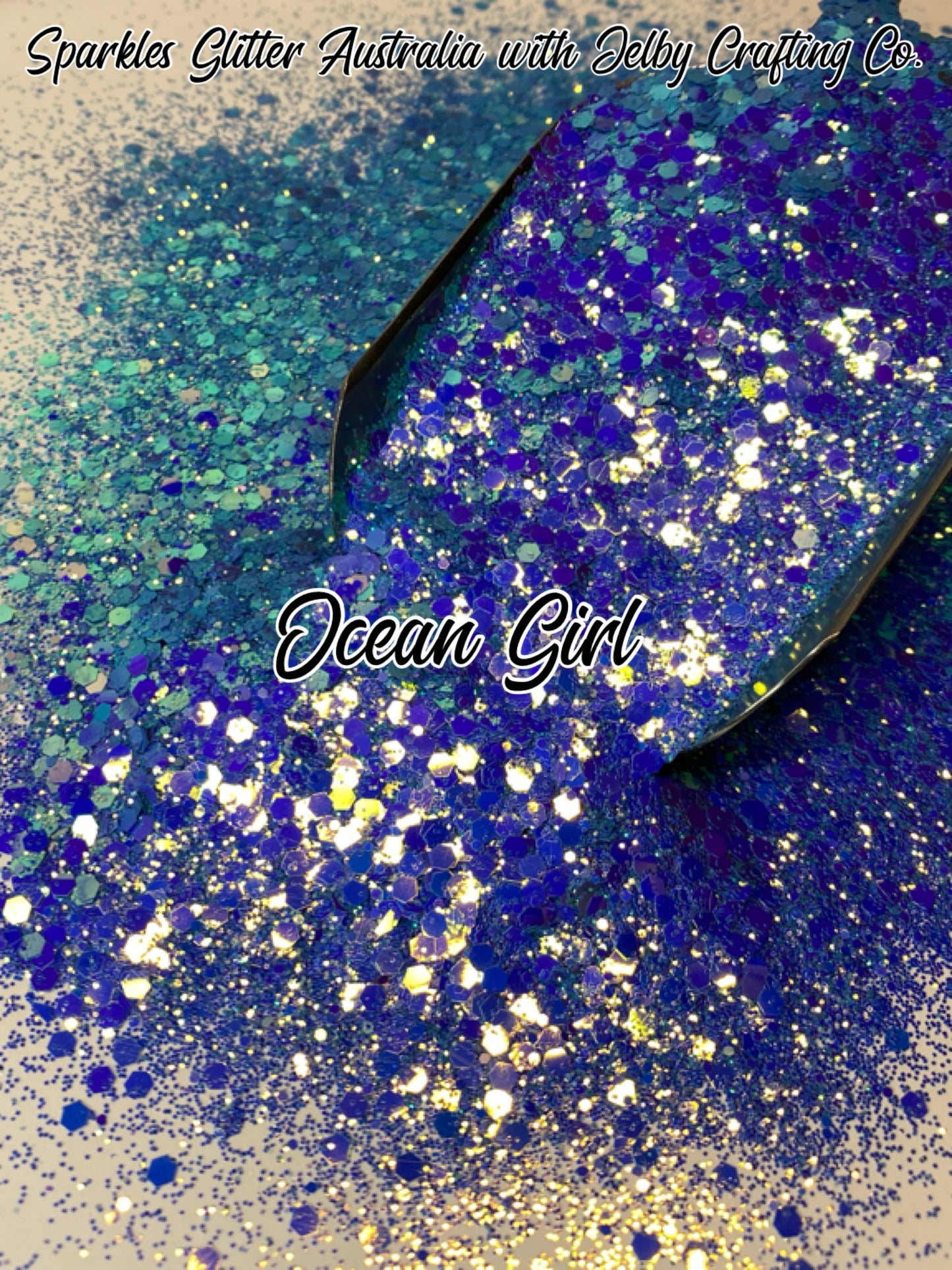 Ocean Girl | UV Glow Blue Chunky Glitter