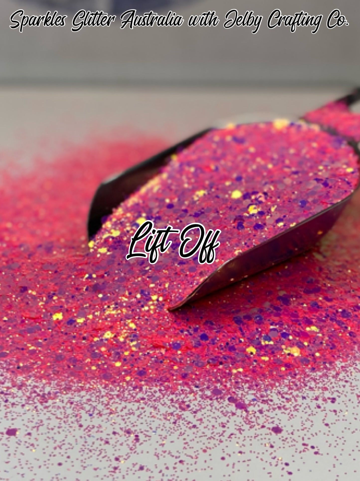 Lift Off | UV Glow Pink Chunky Glitter