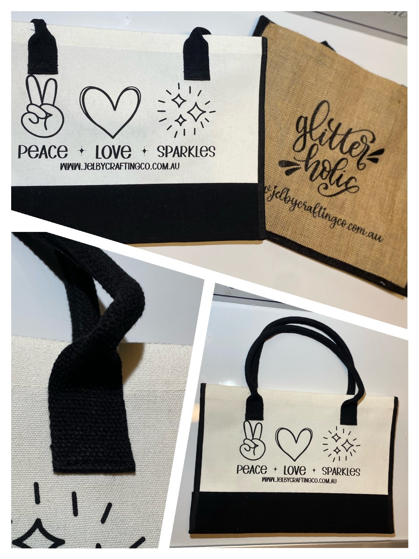 Peace, Love, Sparkles | Cotton Bag | Merchandise