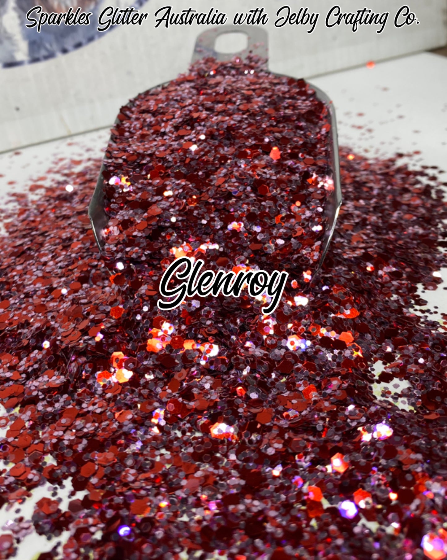 Glenroy | Custom Mixed Red Purple Chunky Glitter