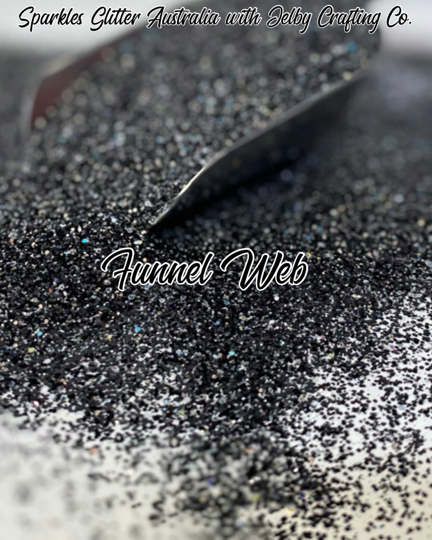 Funnel Web | Custom Mixed Black Silver Glitter