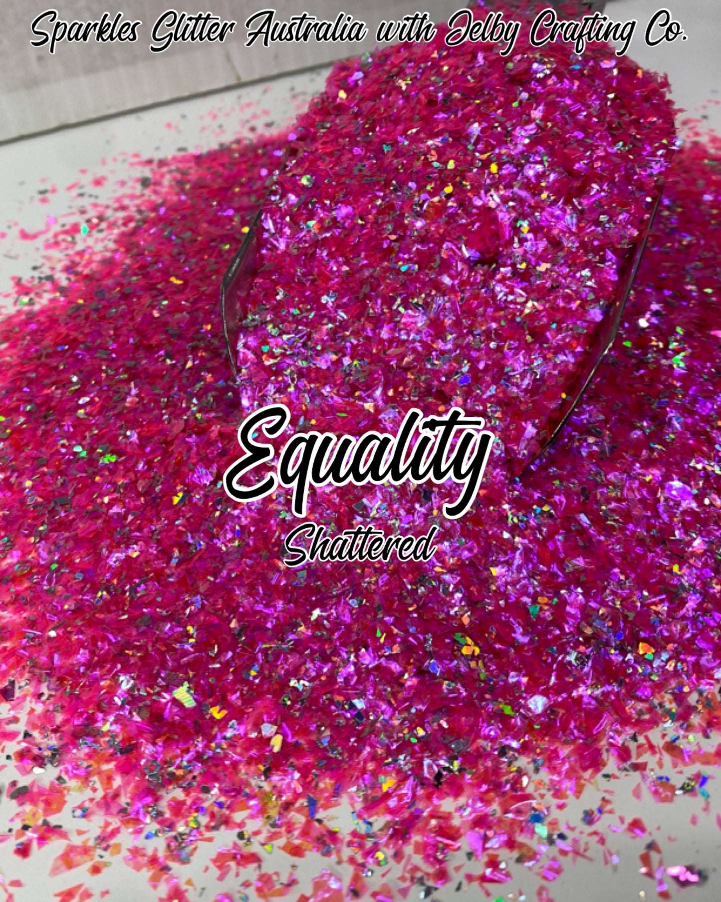 Equality | Custom Pink Silver Shattered Glitter