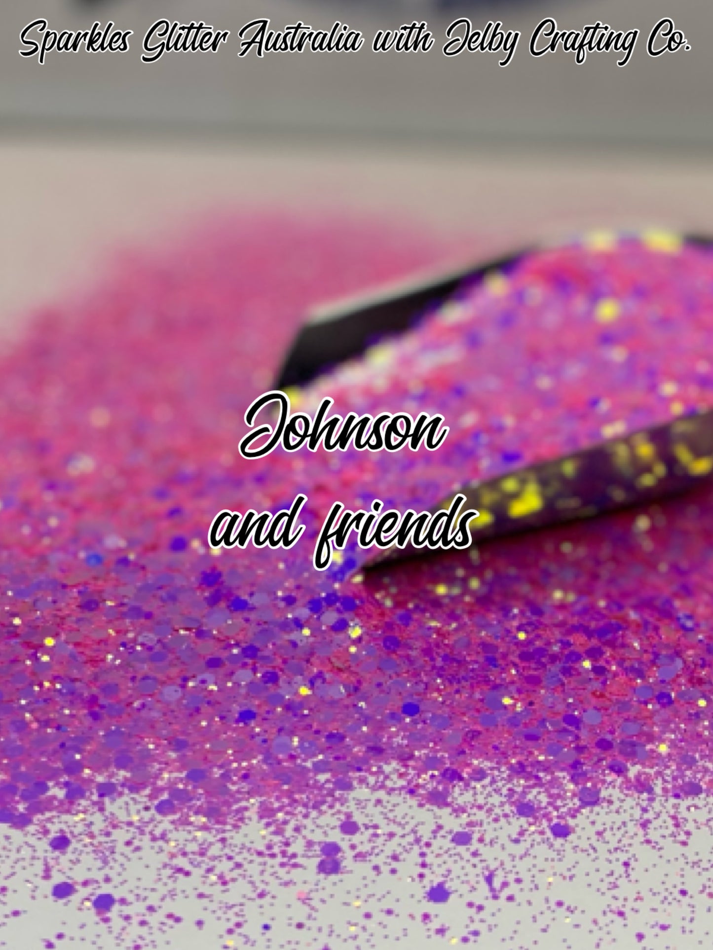 Johnson and Friends | UV Glow Pink Chunky Glitter