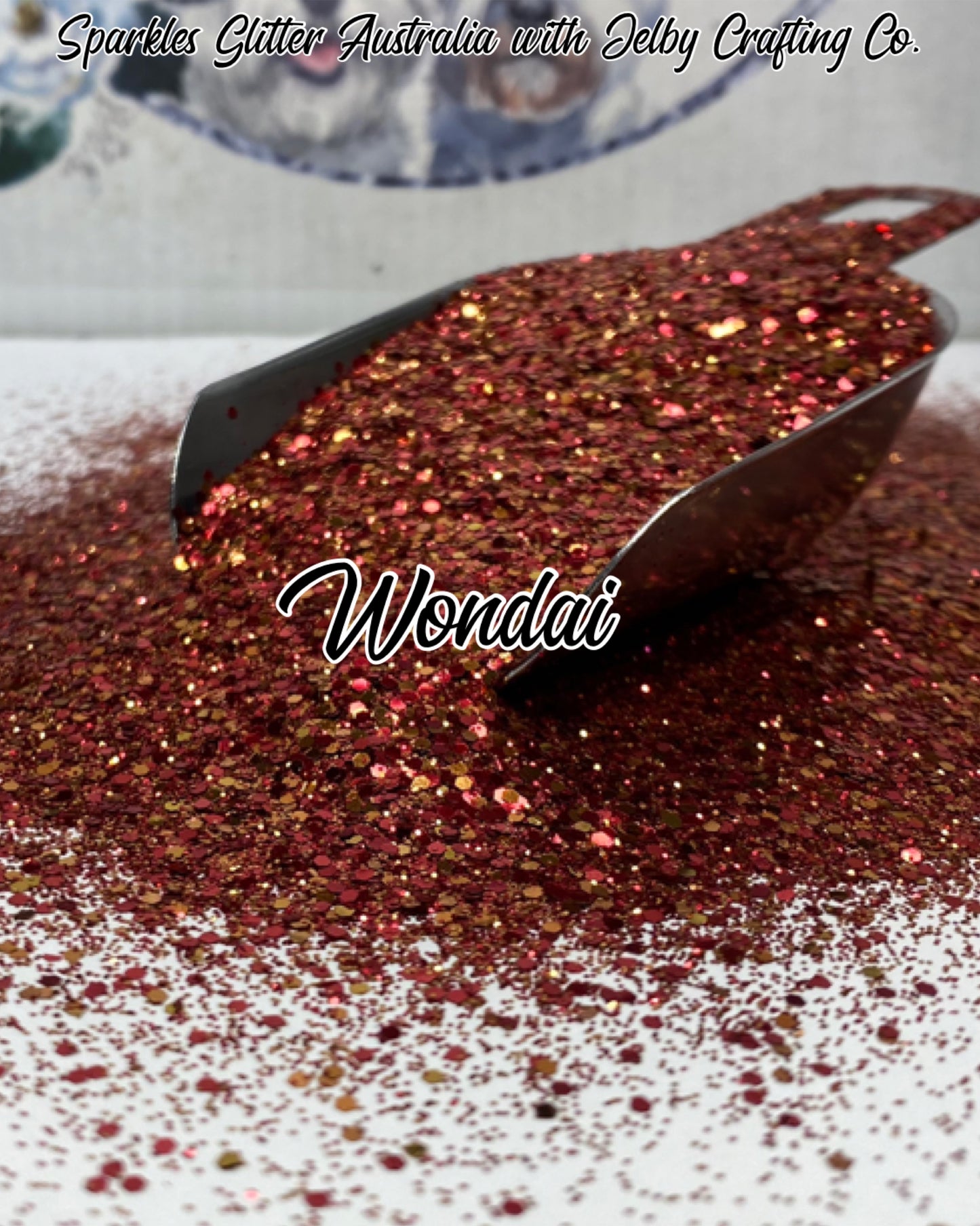 Wondai | Custom Red Orange Small Chunky Mixed Glitter