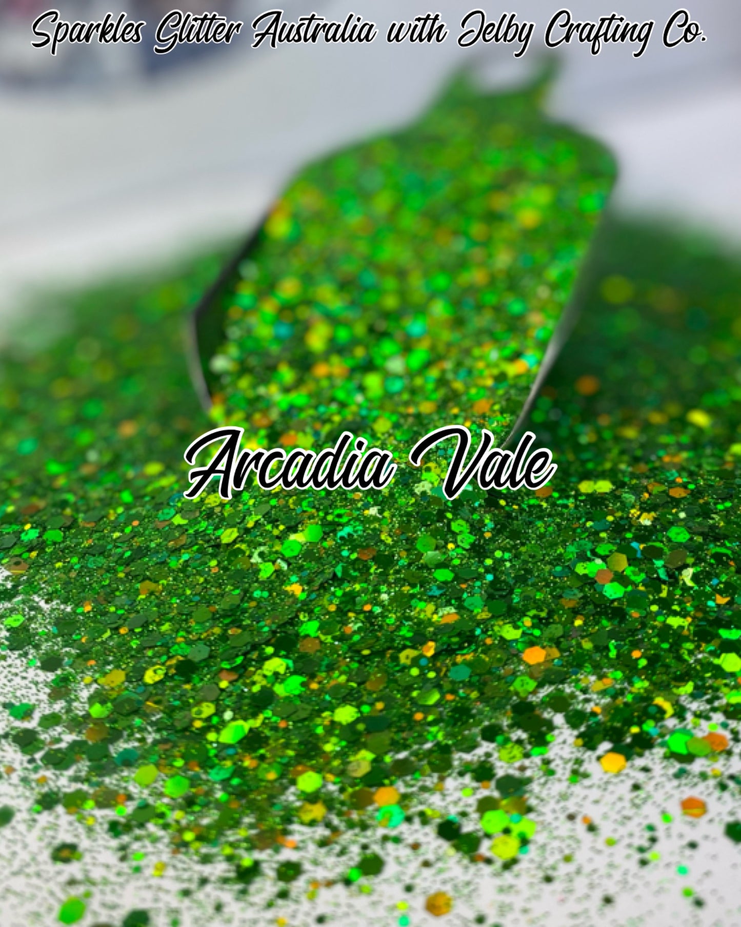 Arcadia Vale | Chunky Holographic Green Glitter