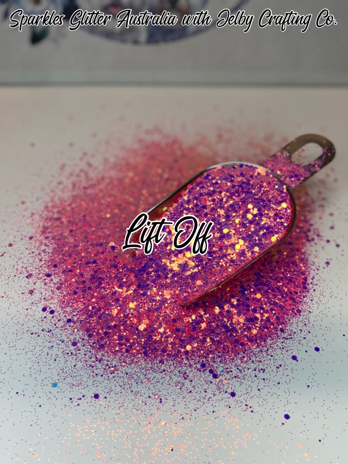 Lift Off | UV Glow Pink Chunky Glitter
