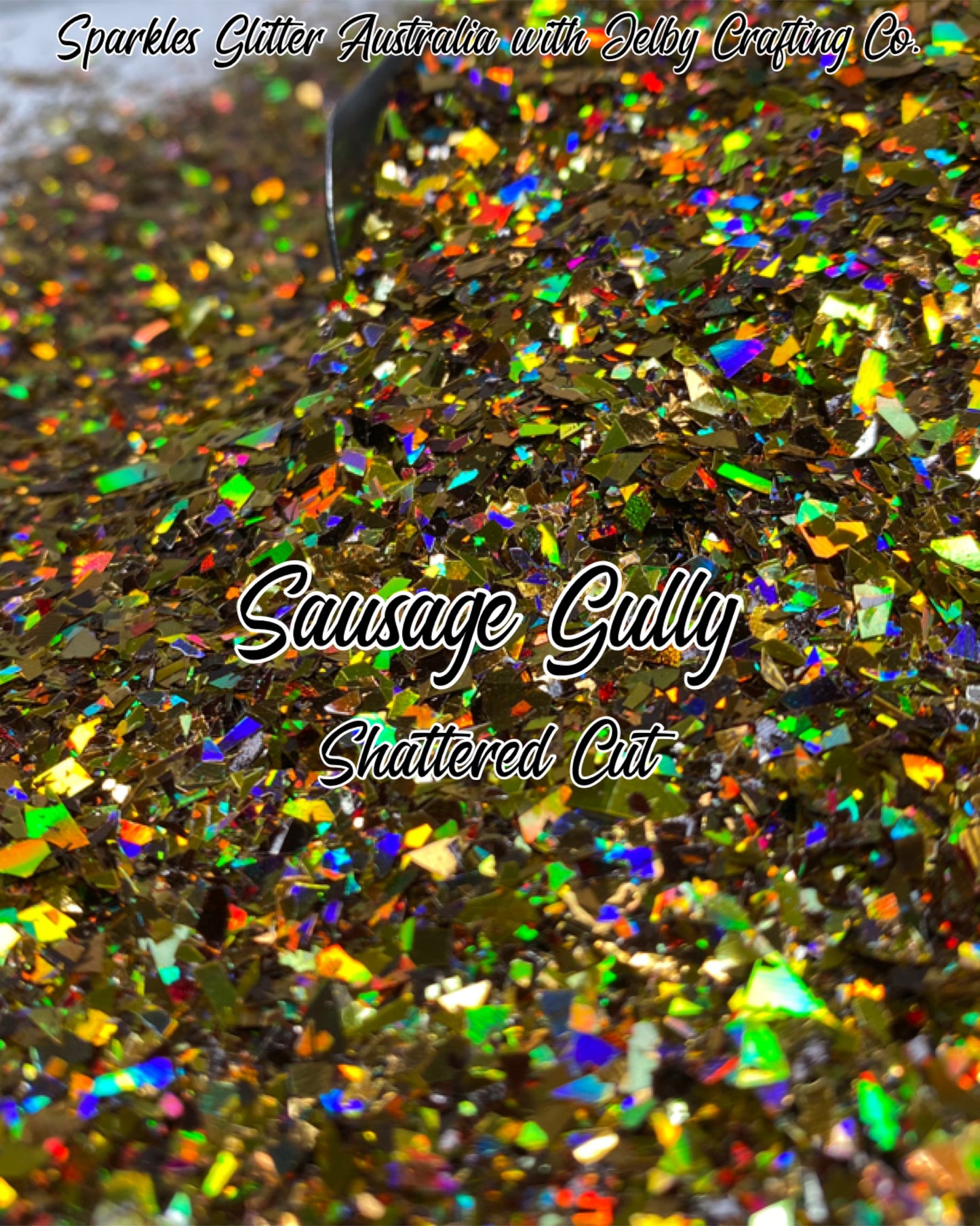 Sausage Gully | Custom Mixed Gold Brown Shattered Glitter