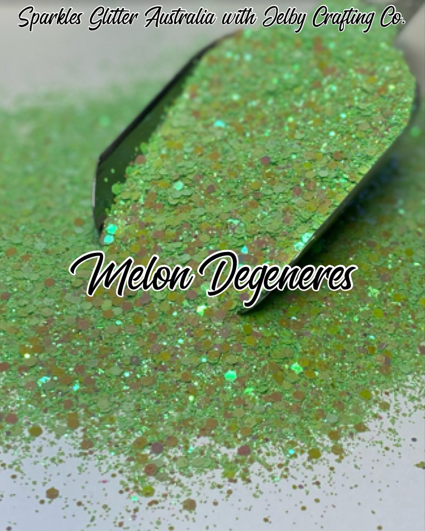 Melon Degeneres | Green Chunky Mixed Glitter