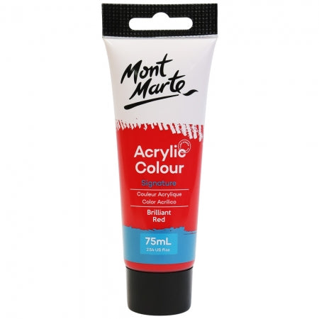 Mont Marte Acrylic Paint 75ml - Brilliant Red