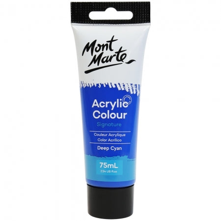 Mont Marte Acrylic Paint 75ml - Deep Cyan
