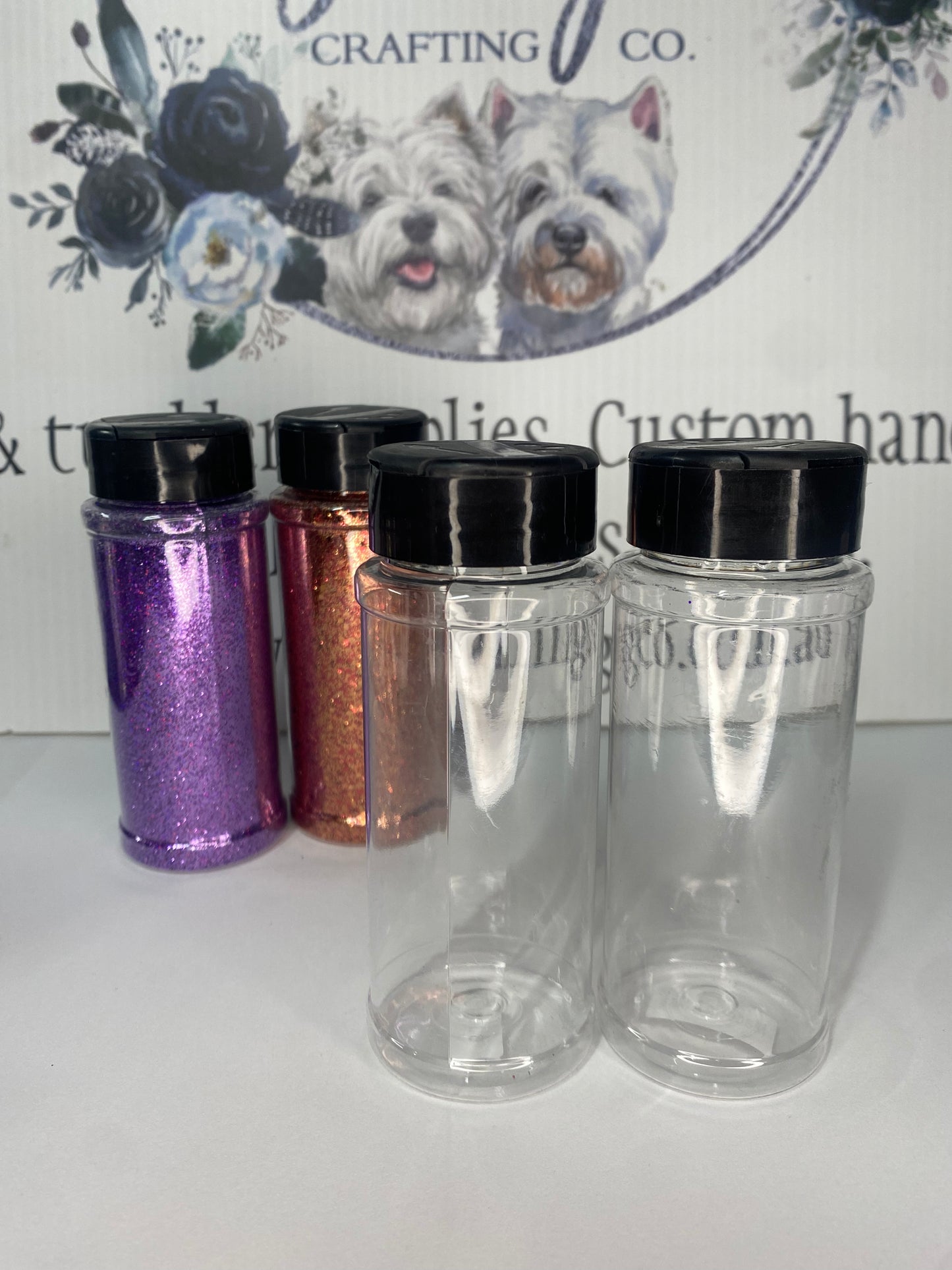 Round glitter shakers 3oz