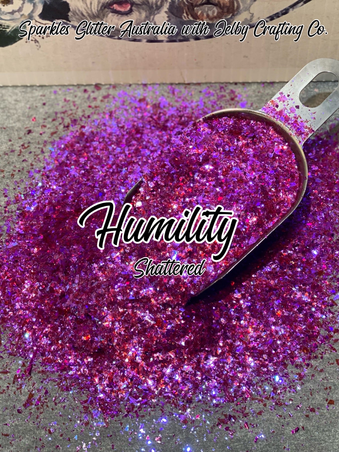 Humility | Custom Mixed Purple Shattered Pink Glitter