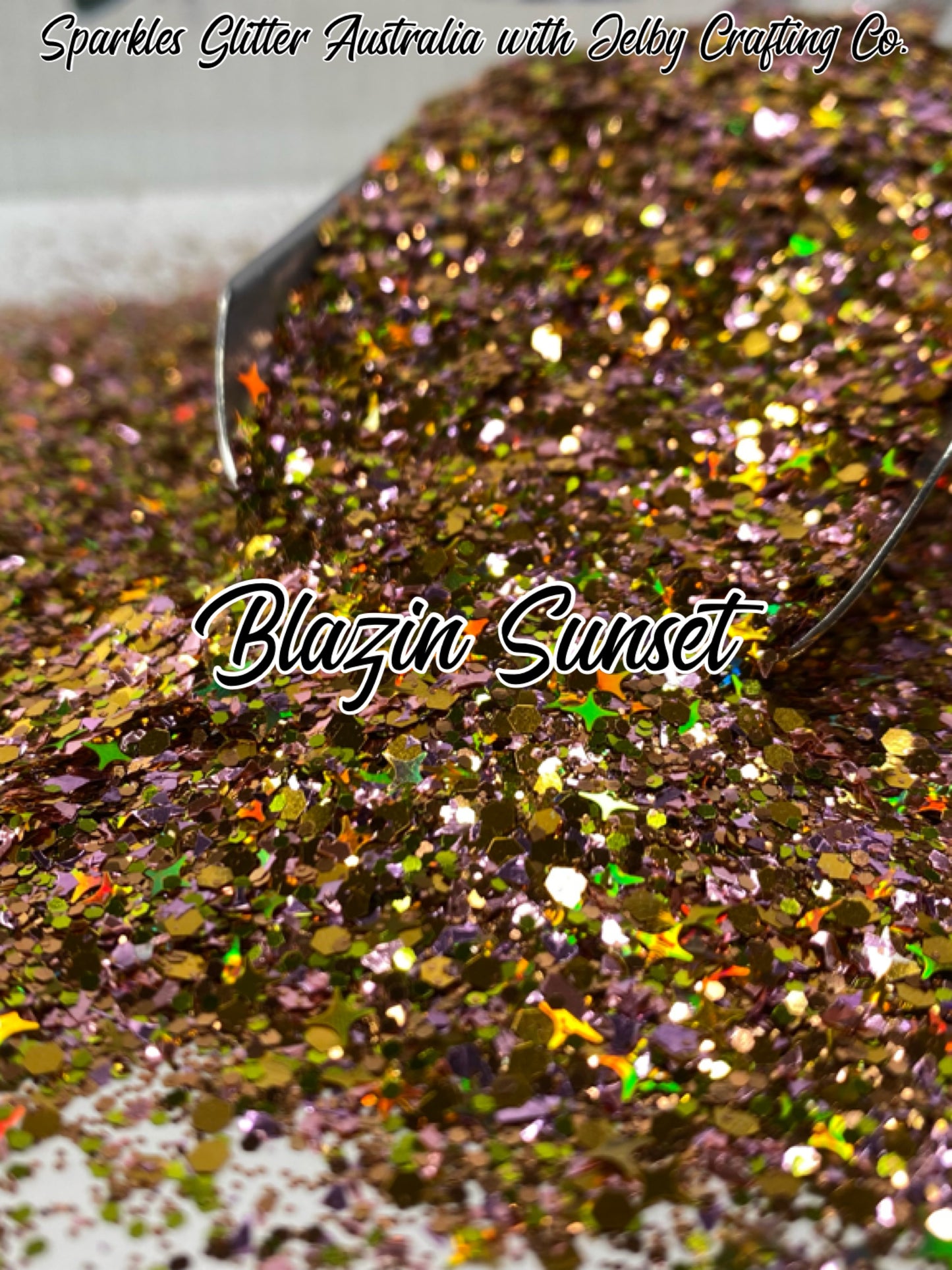 Blazin’ Sunset (limited edition) | Chunky Gold Glitter