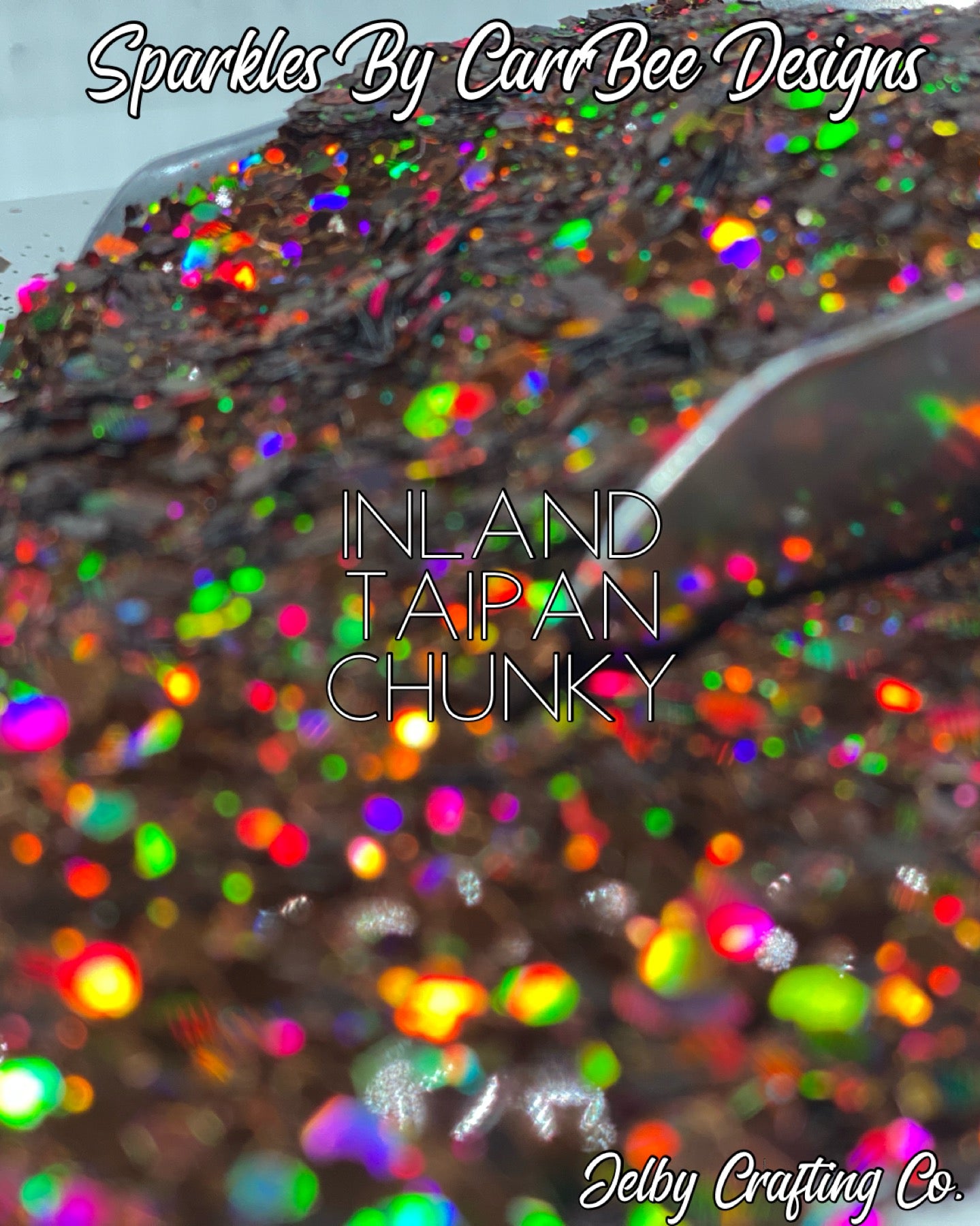 Inland Taipan | Chunky | Brown Holographic Glitter
