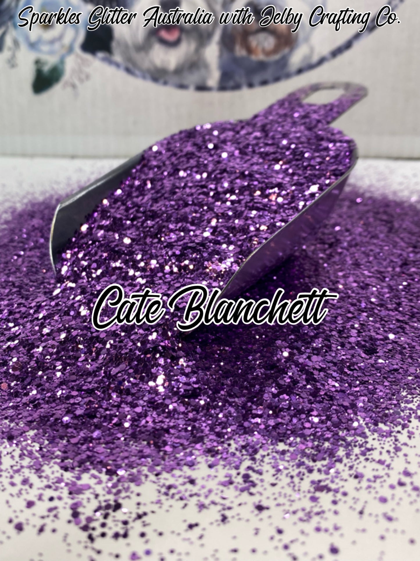 Cate Blanchett | Custom Purple Metallic Glitter
