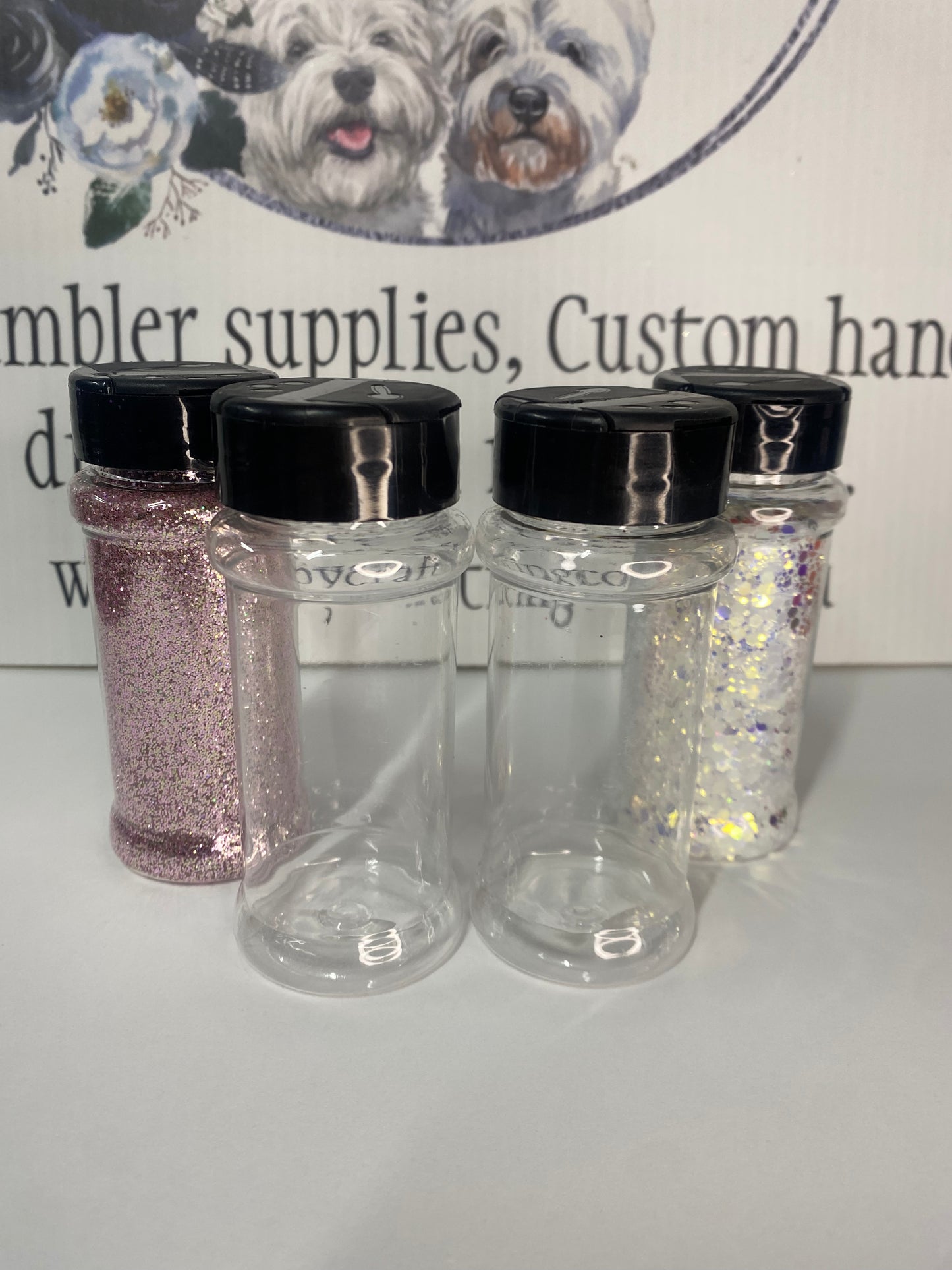 Round glitter shakers 2oz