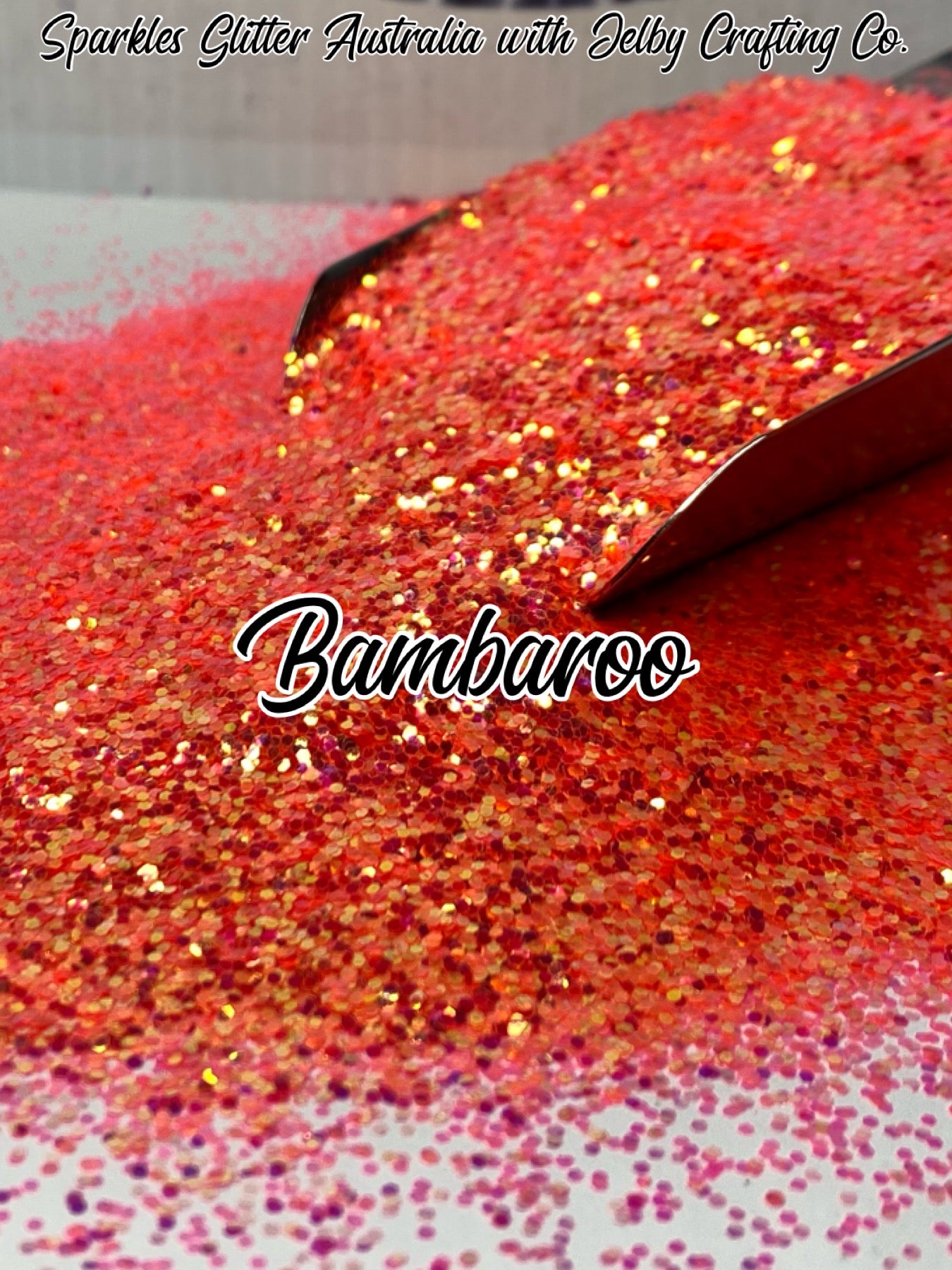 Bambaroo | Pink Orange Small Chunky Glitter