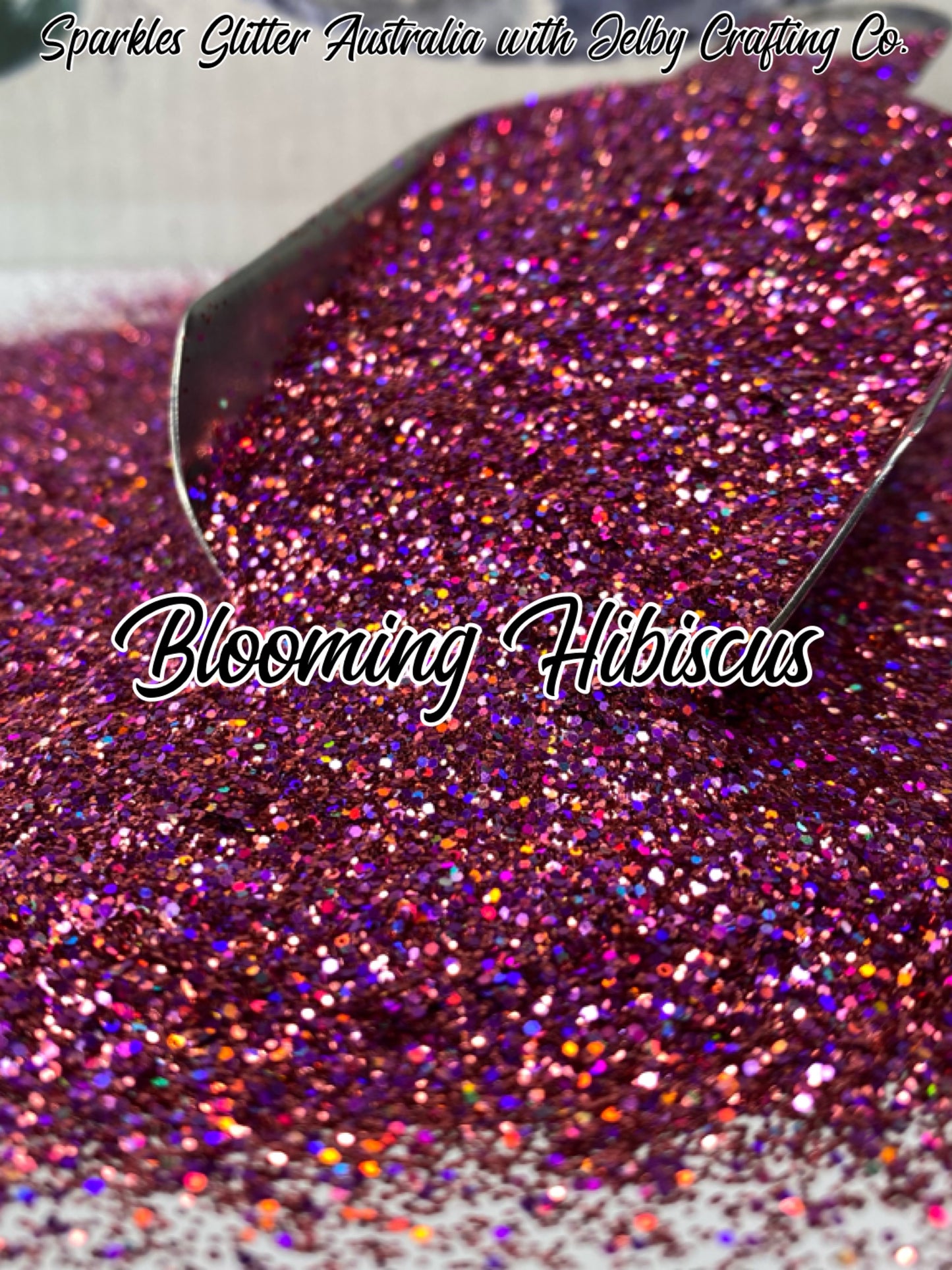 Blooming Hibiscus | Custom Mixed Pink Glitter