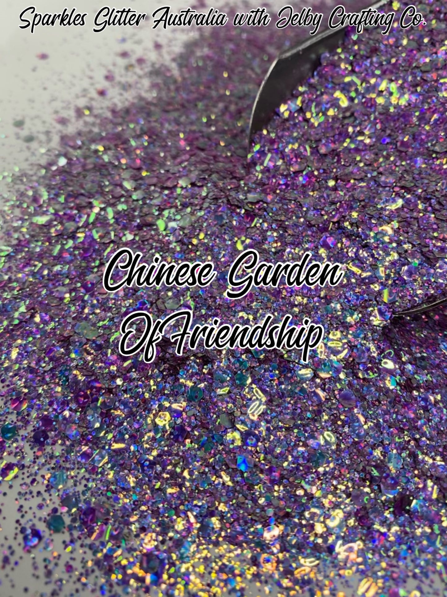 Chinese Garden Of Friendship | Blue Pink Purple Chunky Holographic Opal Glitter