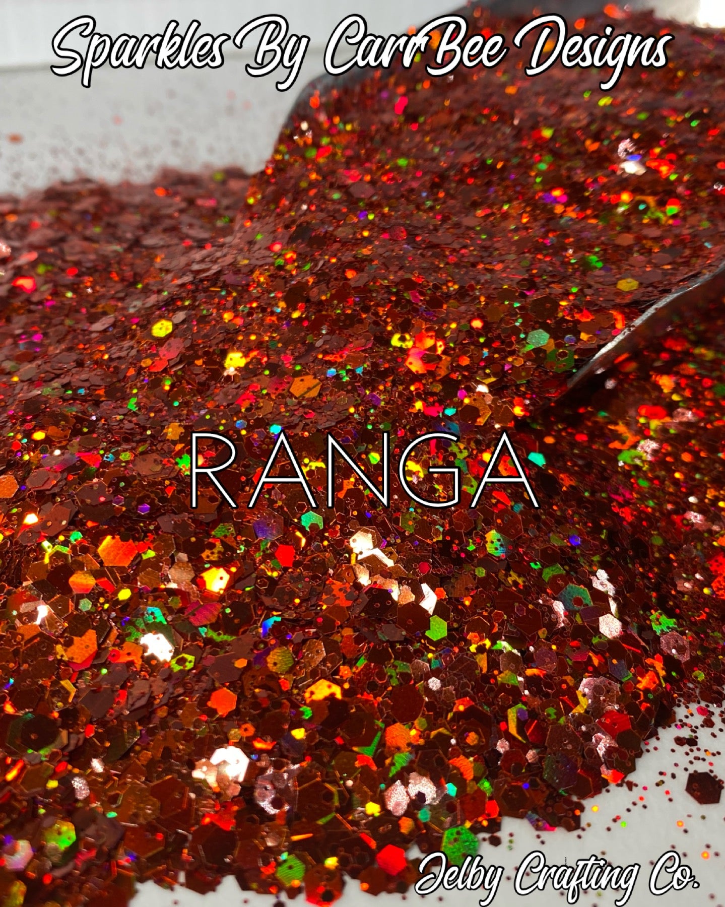 Ranga | Chunky Burnt Orange Holographic Glitter