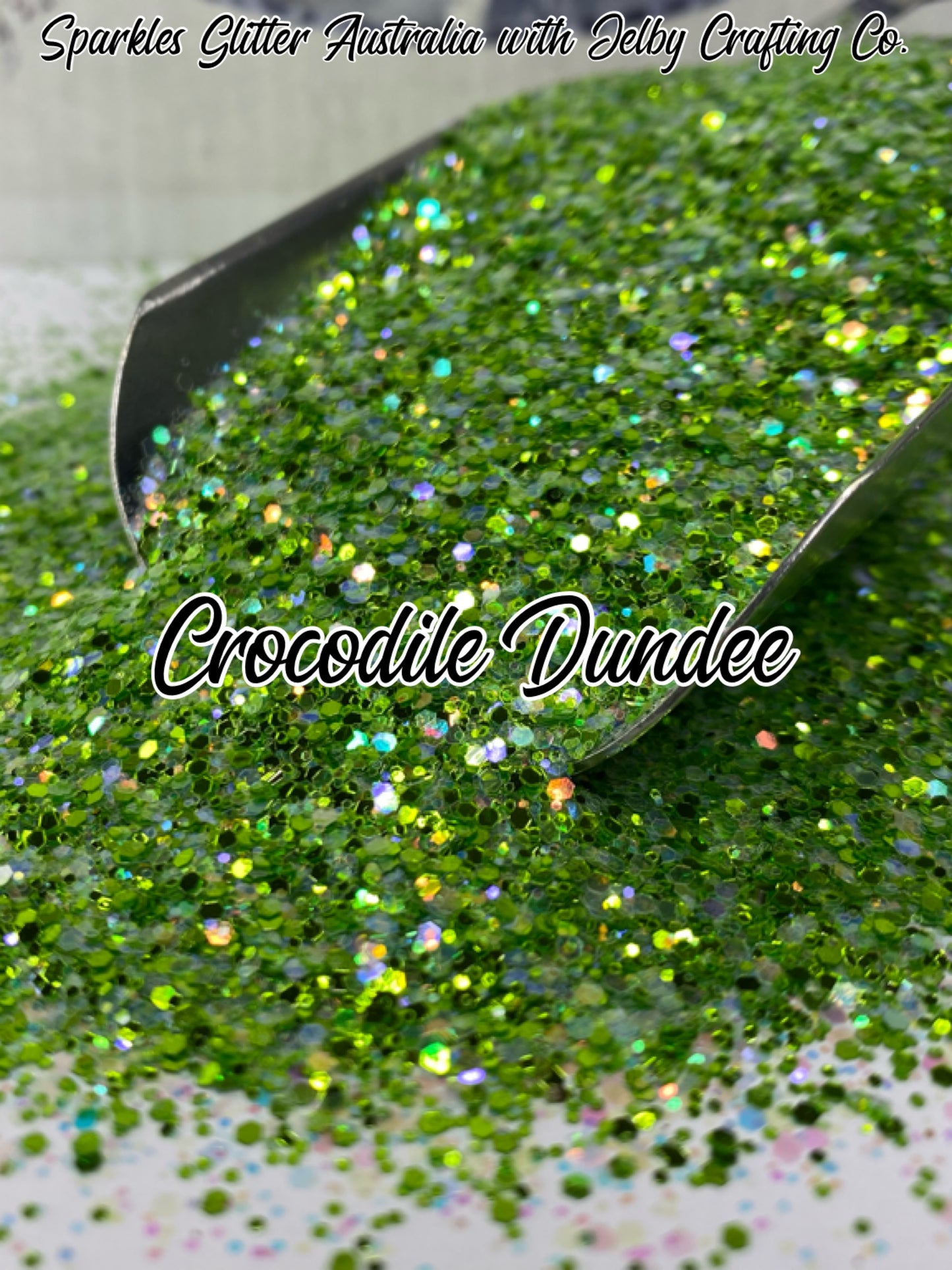 Crocodile Dundee | Green Custom Mixed Small Chunky Glitter