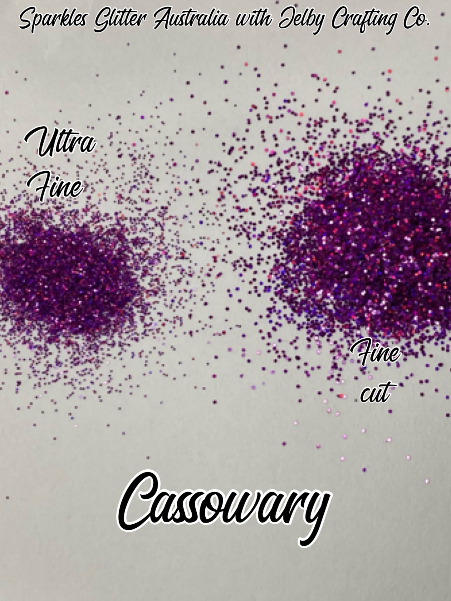 Cassowary | Fine Cut | Purple Holographic Glitter