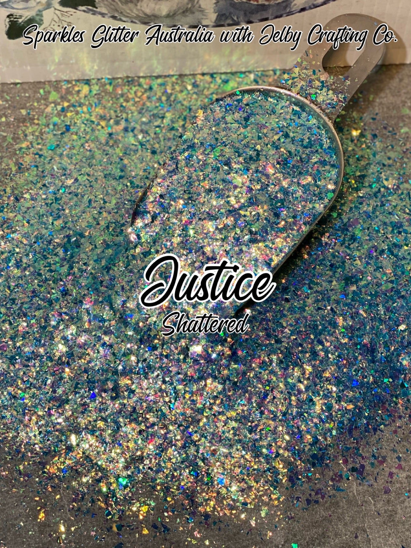 Justice | Custom Mixed Blue Shattered Blue Glitter