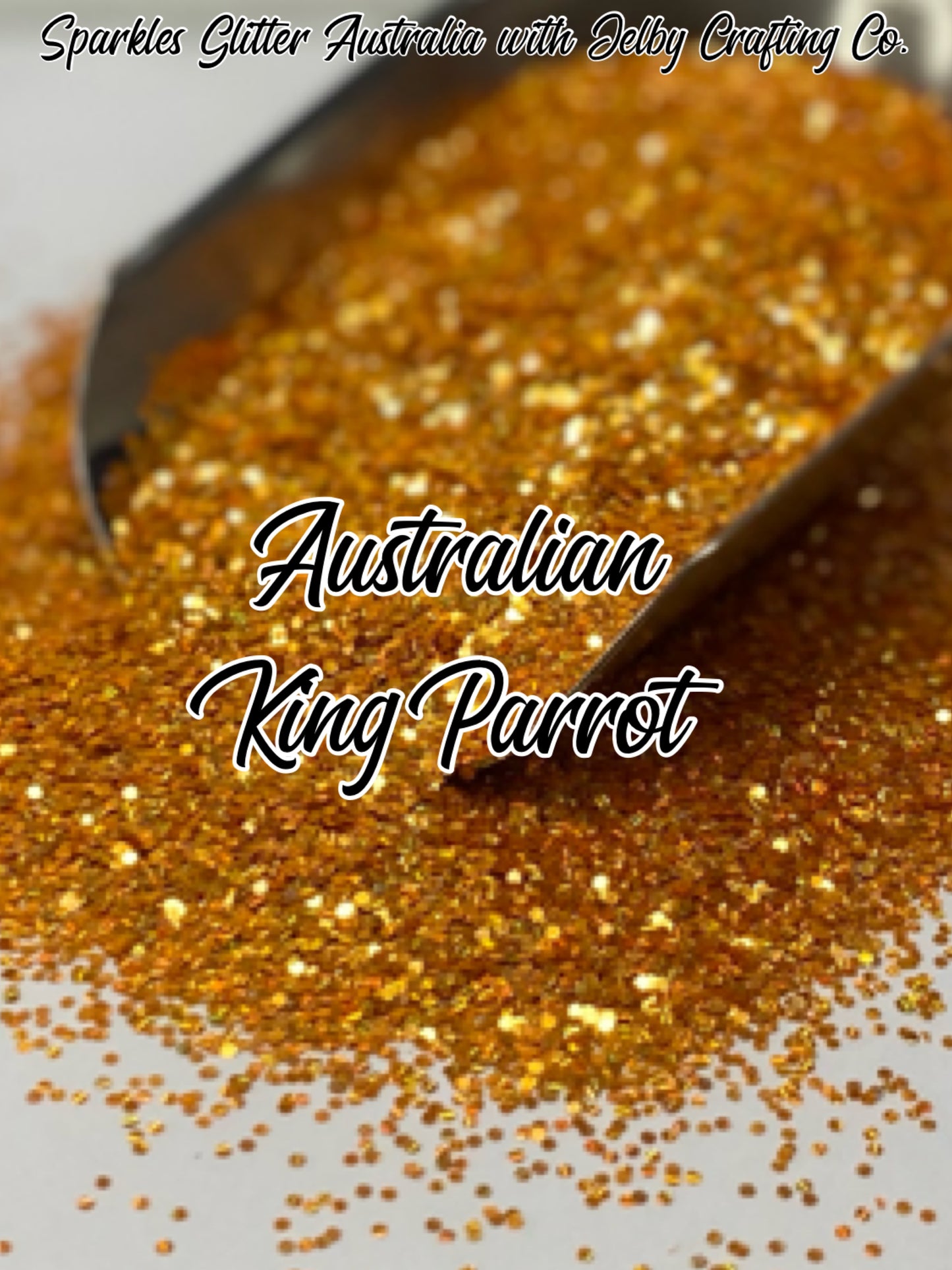 Australian King Parrot | Orange Small Chunky Holographic Glitter