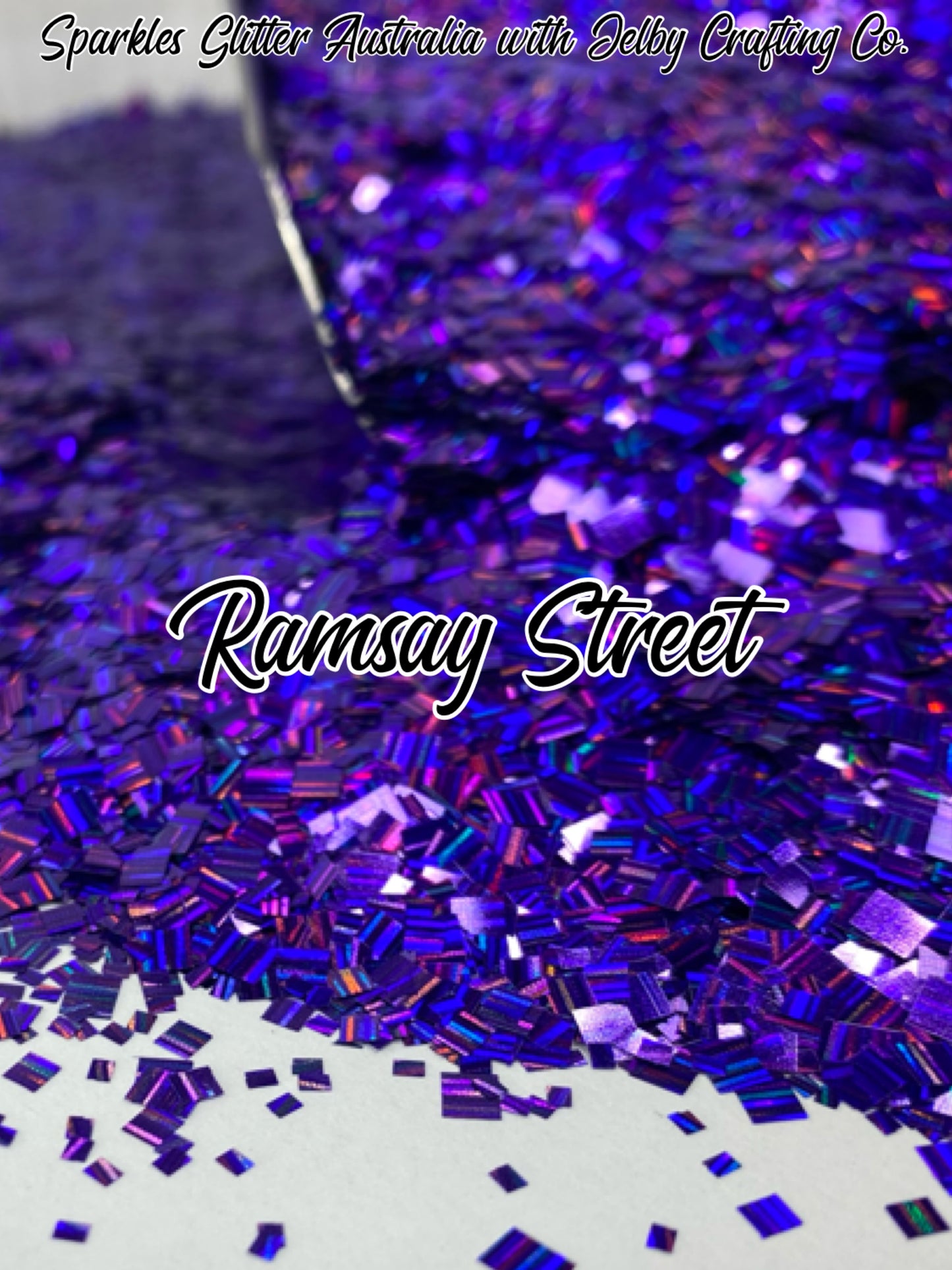 Ramsey Street | Purple Square Holographic Glitter