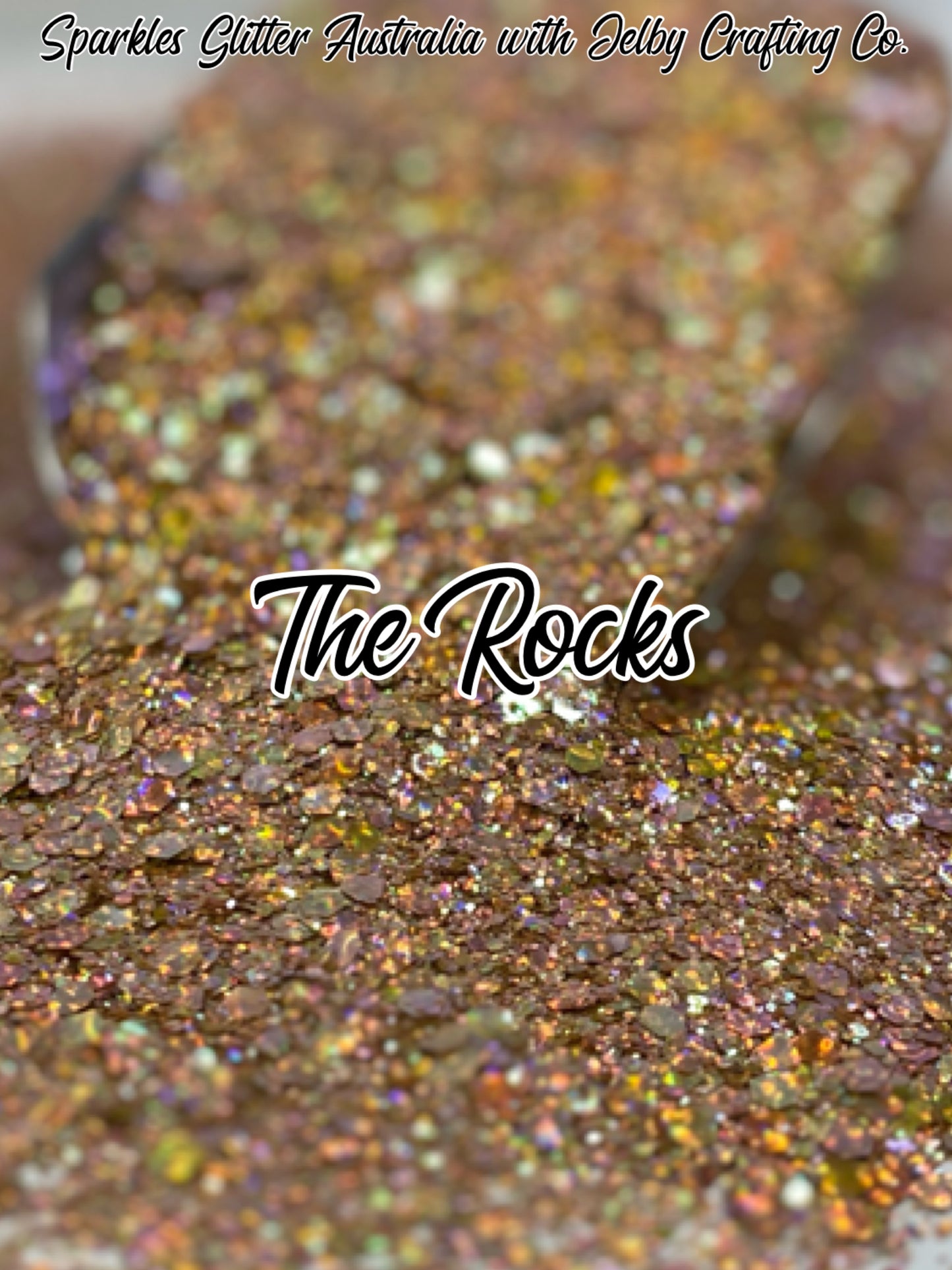 The Rocks | Gold Copper Chunky Holographic Opal Glitter