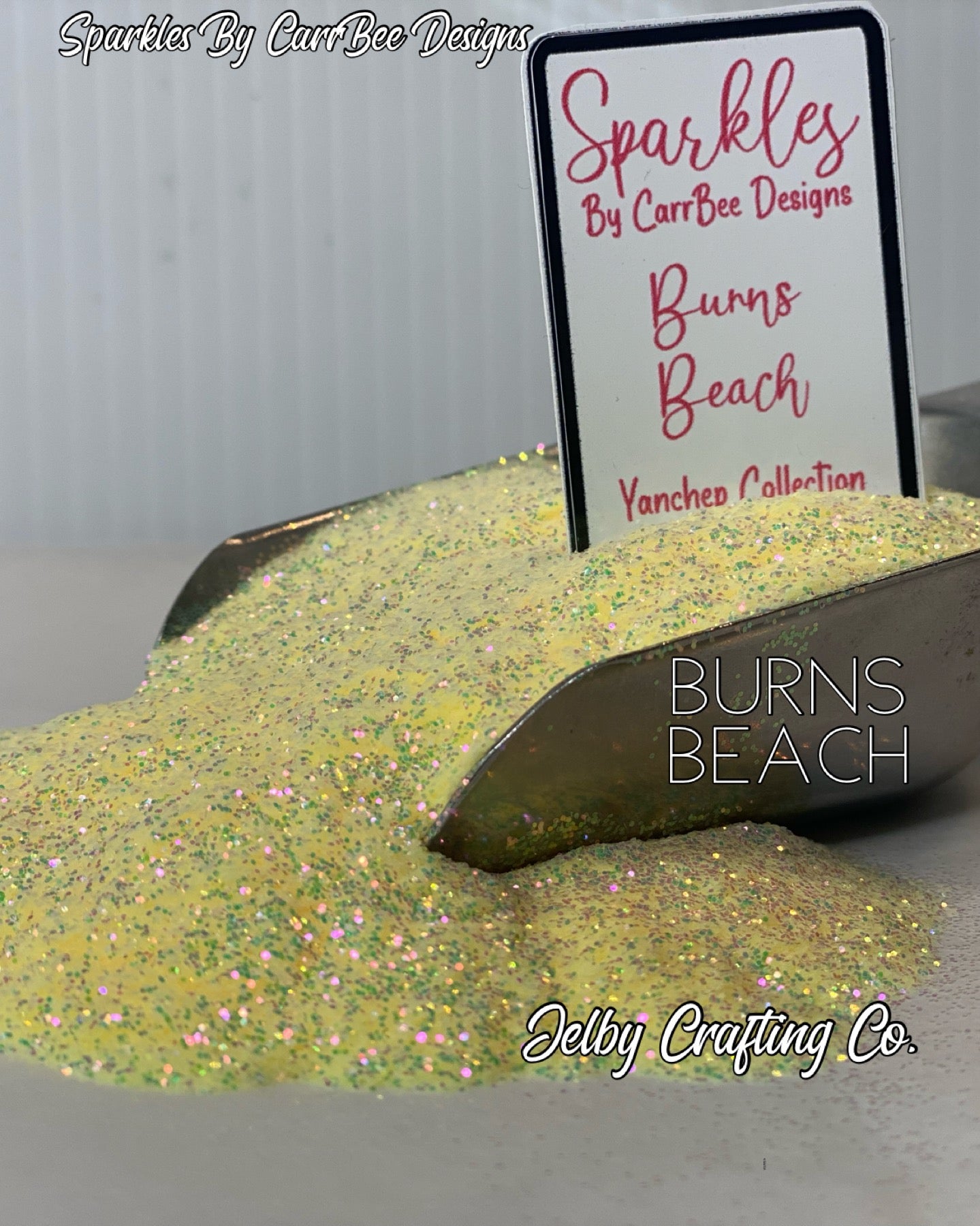 Burns Beach | Iridescent Yellow Fine Cut Glitter