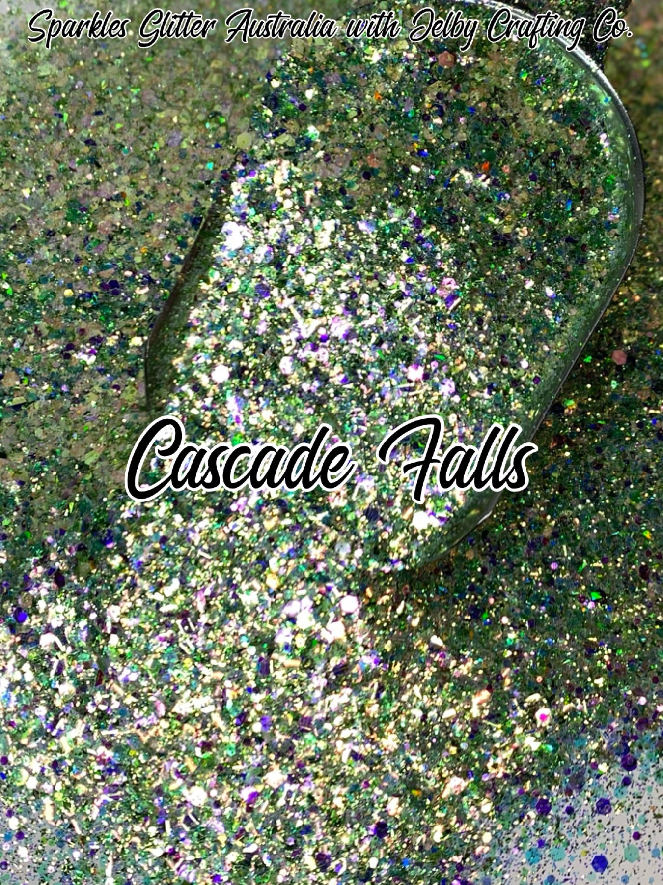 Cascade Bloomfield Falls | Green Custom Mixed Glitter