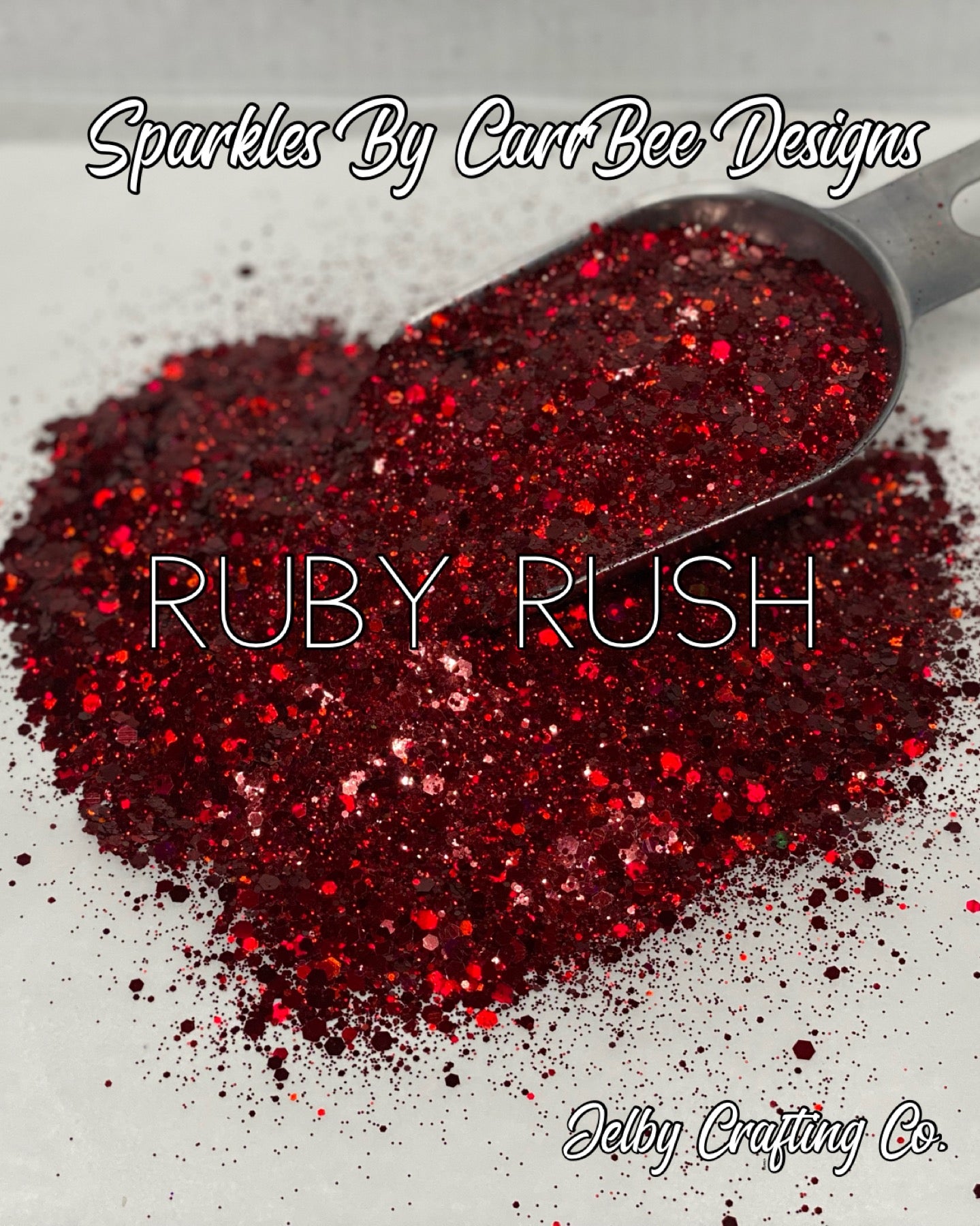 Ruby Rush | Red Holographic Chunky Glitter