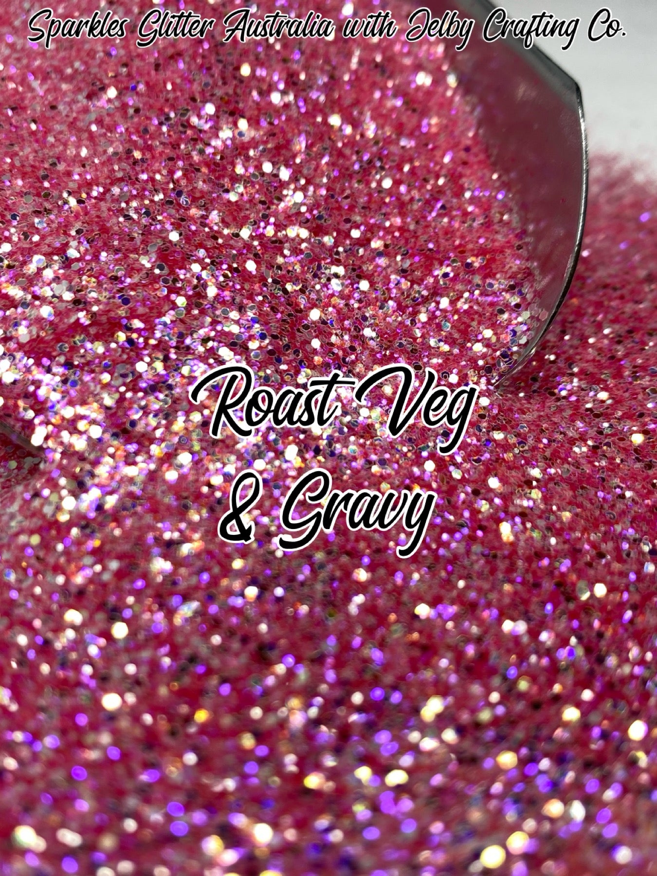 Roast Veg & Gravy | Custom Mixed Pink Small Chunky Glitter