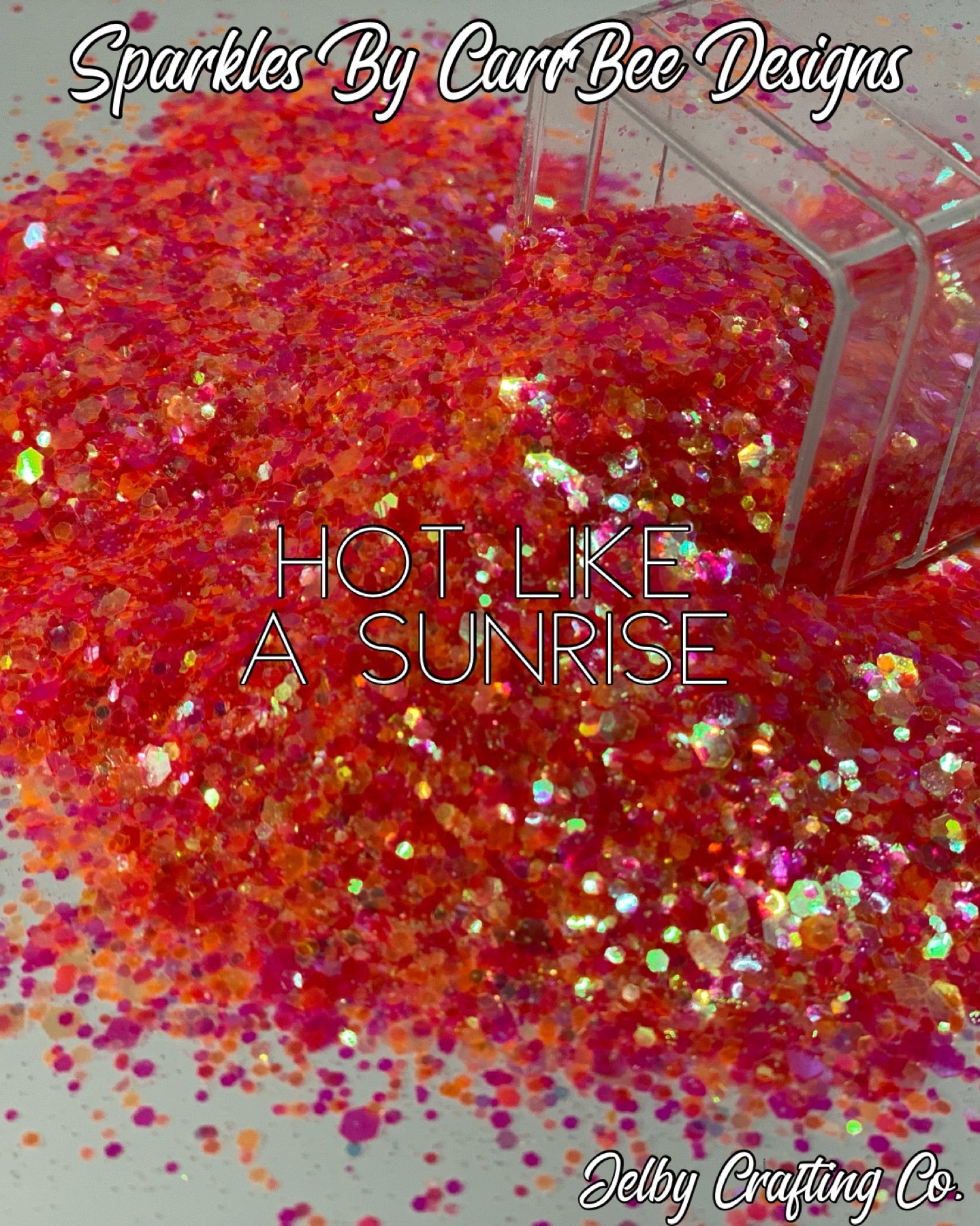 Hot Like A Sunrise | Custom Mixed Pink Orange Chunky Glitter