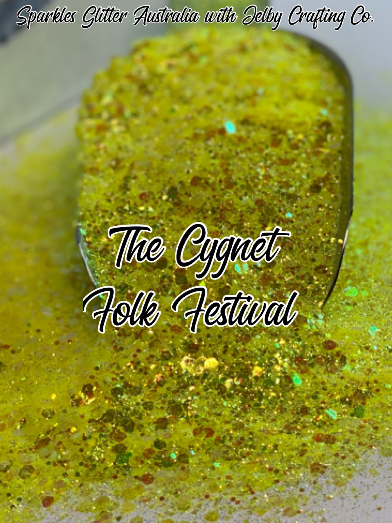 The Cygnet Folk Festival | Chunky Yellow Iridescent Glitter