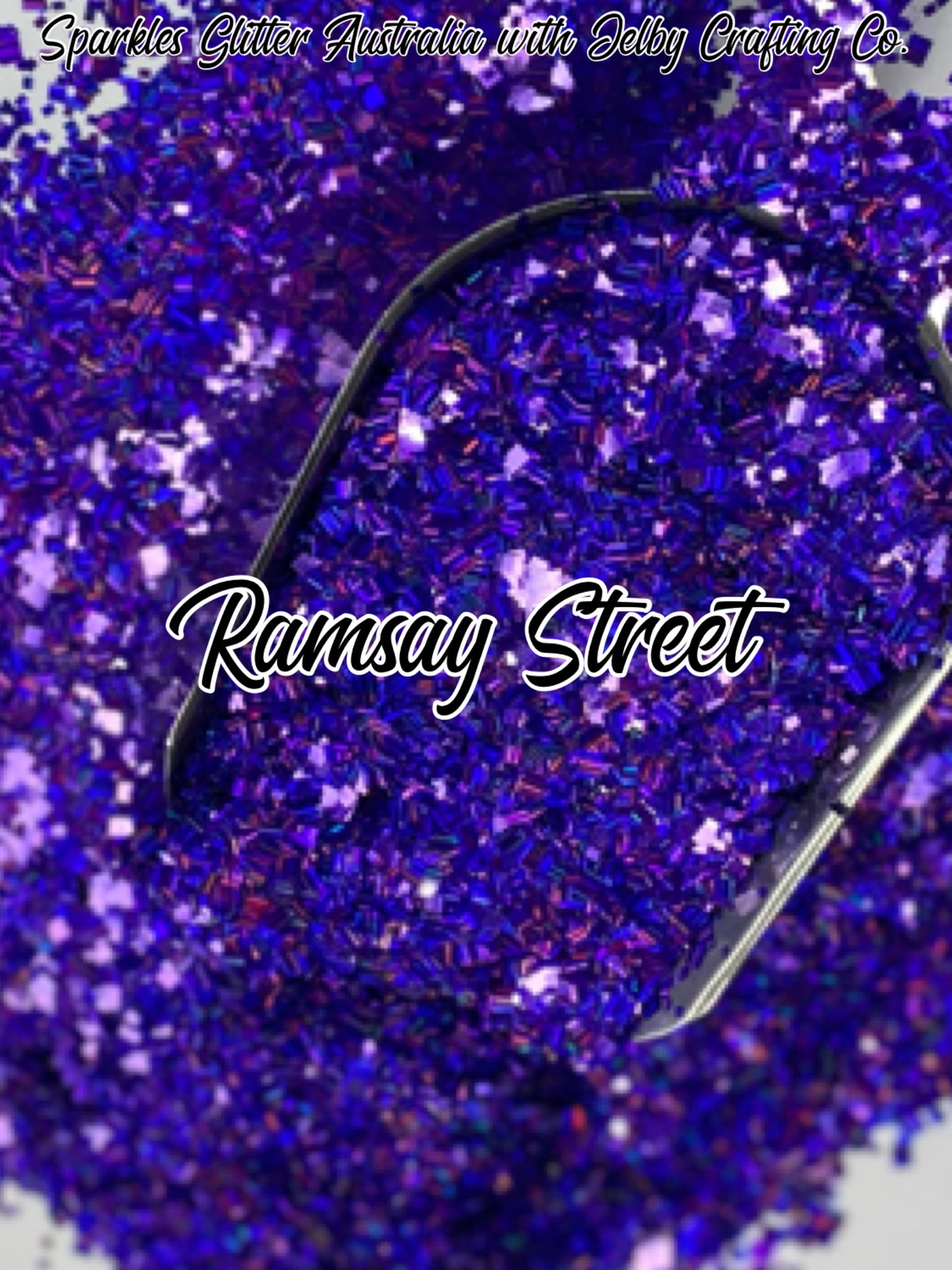 Ramsey Street | Purple Square Holographic Glitter