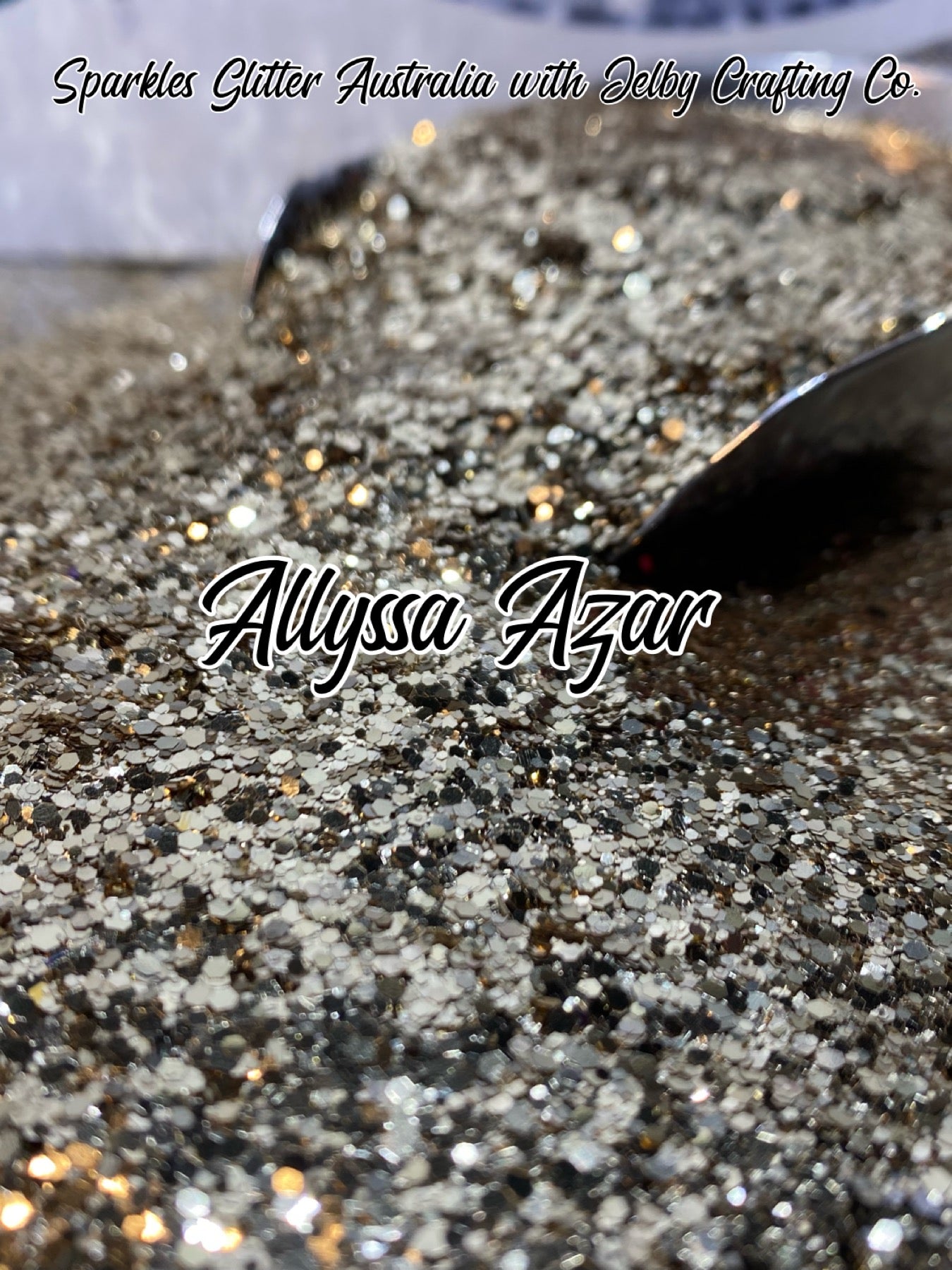 Alyssa Azar | Gold Small Chunky Custom Metallic Glitter