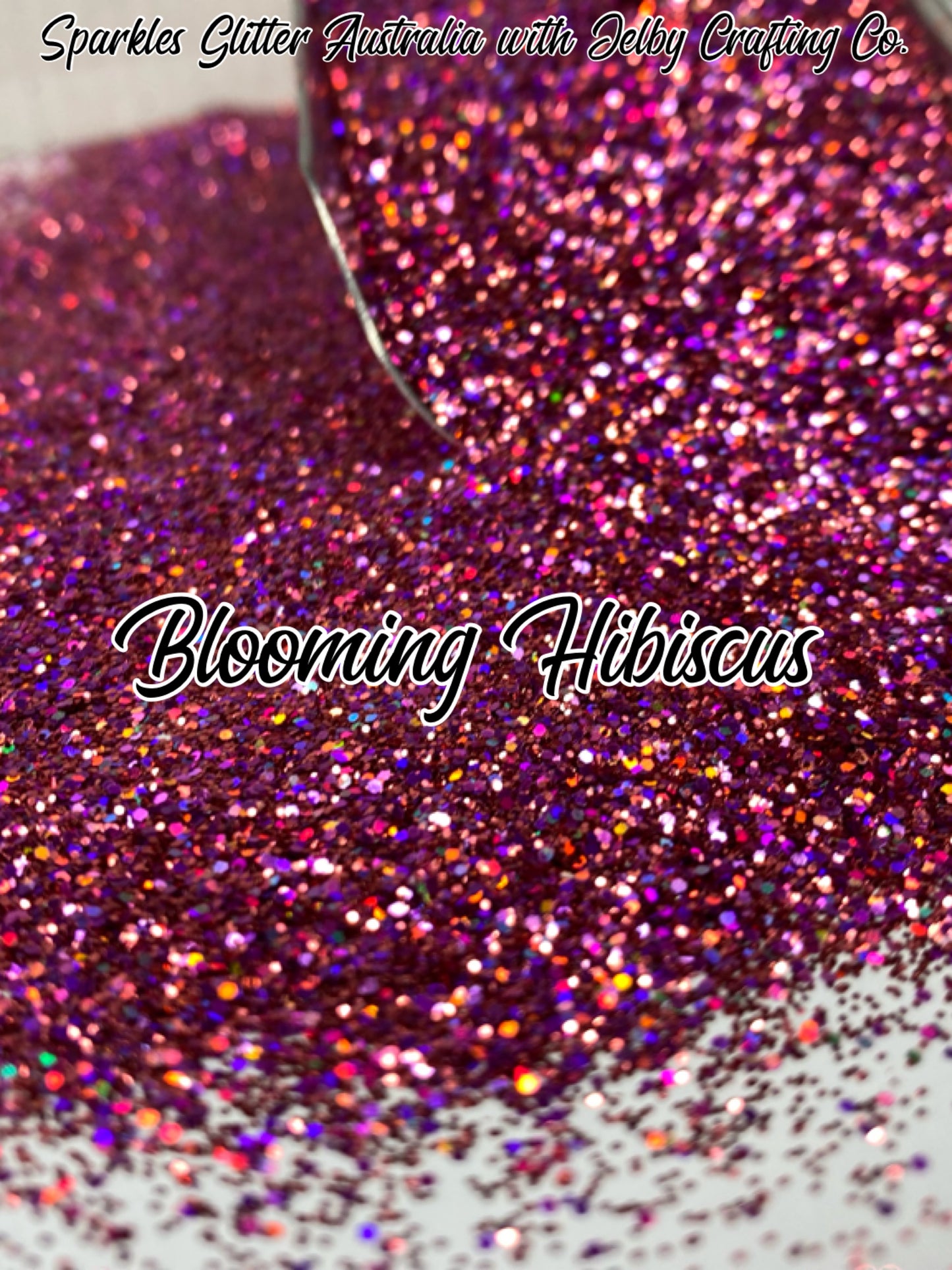 Blooming Hibiscus | Custom Mixed Pink Glitter