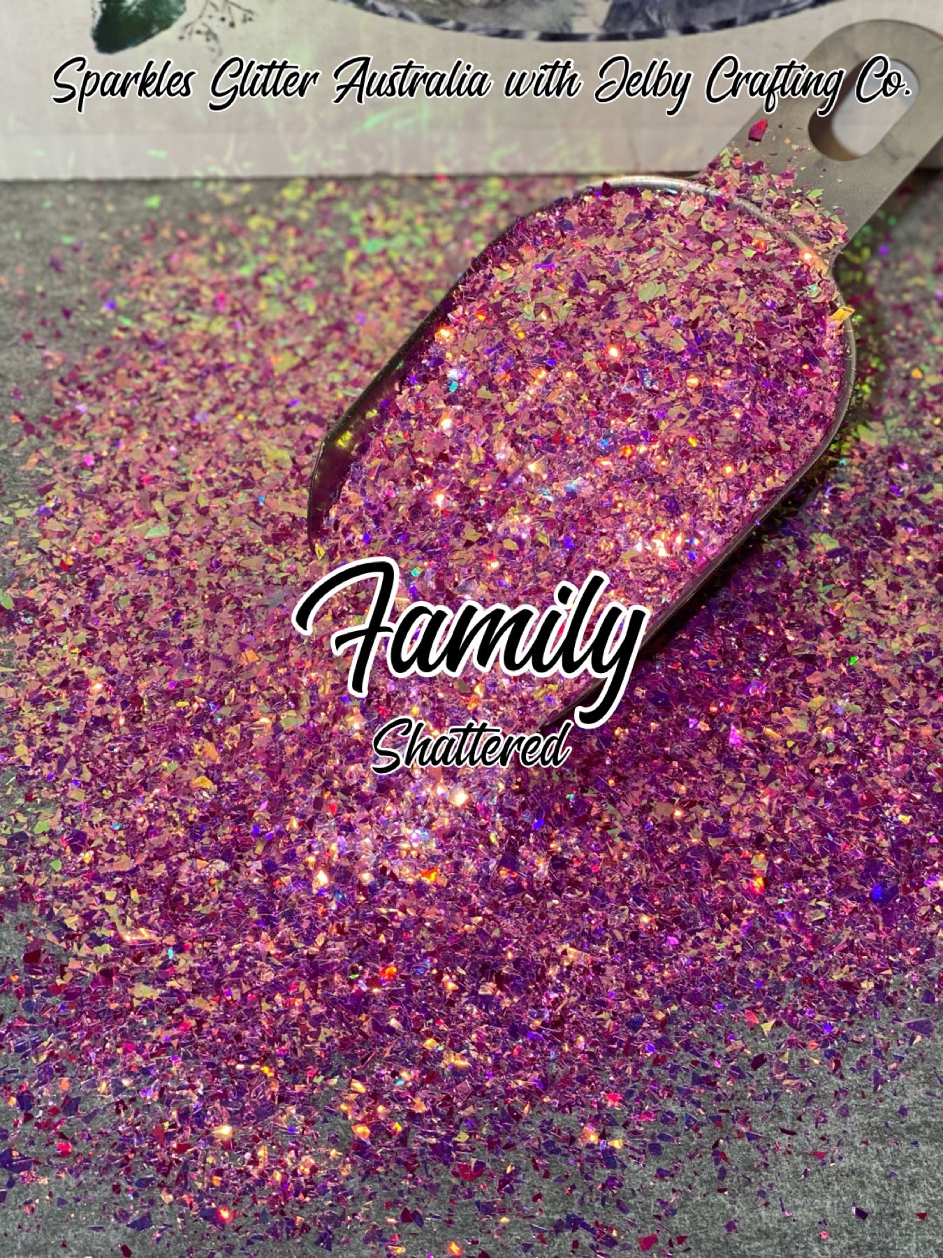 Family | Shattered Custom Mixed Pink Glitter
