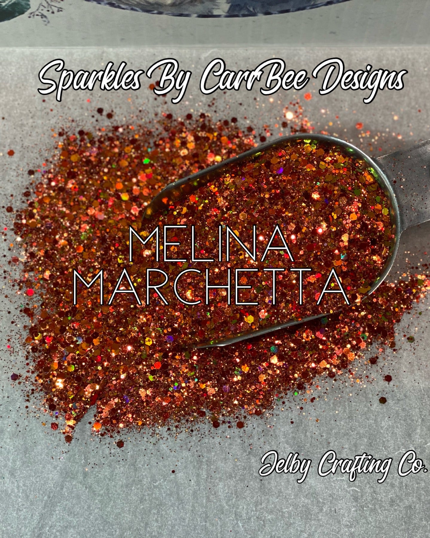 Melina Marchetta | Red Orange Chunky Holographic Colour Shift Glitter
