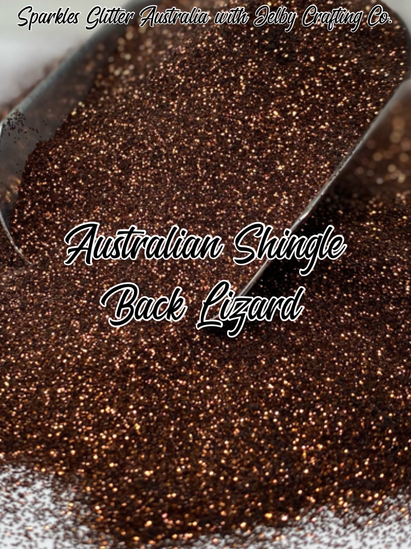 Australian Shingle Back Lizard | Brown Metallic Fine Cut Glitter