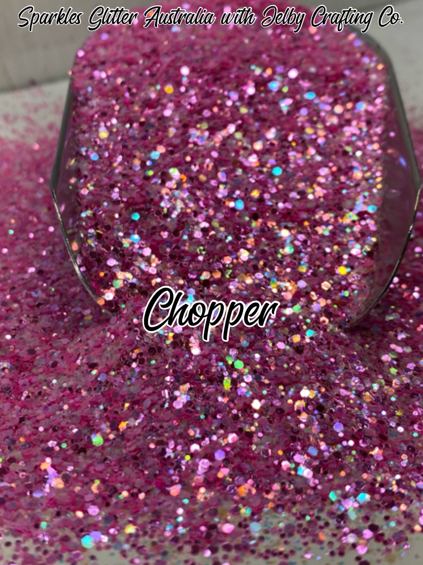 Chopper | Pink Cusom Mixed Small Chunky Glitter