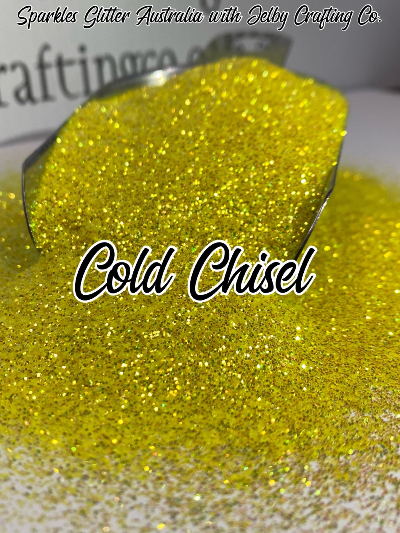 Cold Chisel | Yellow Iridescent Fine Cut Glitter