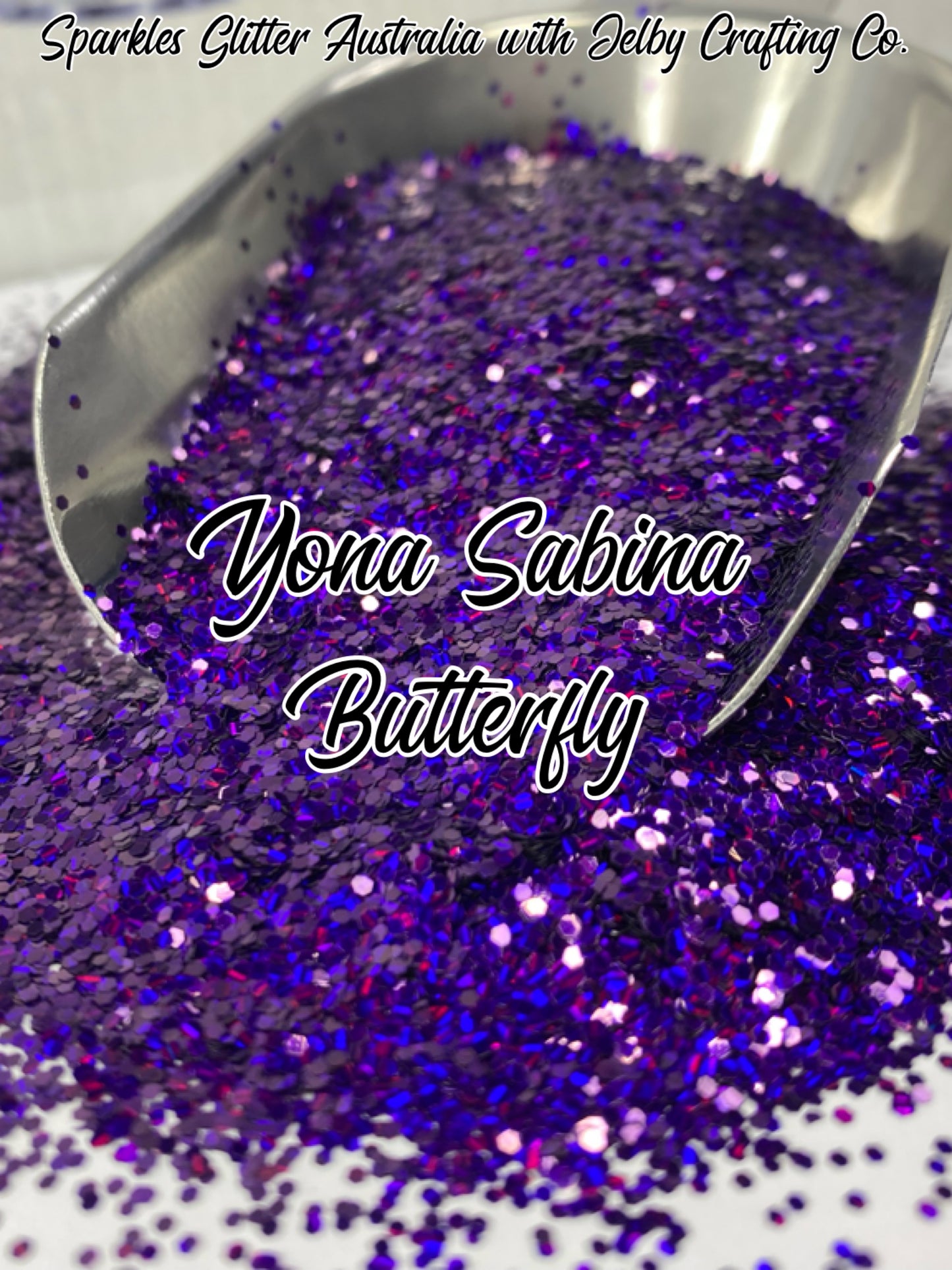 Yona Sabina Butterfly | Purple Small Chunky Holographic Glitter