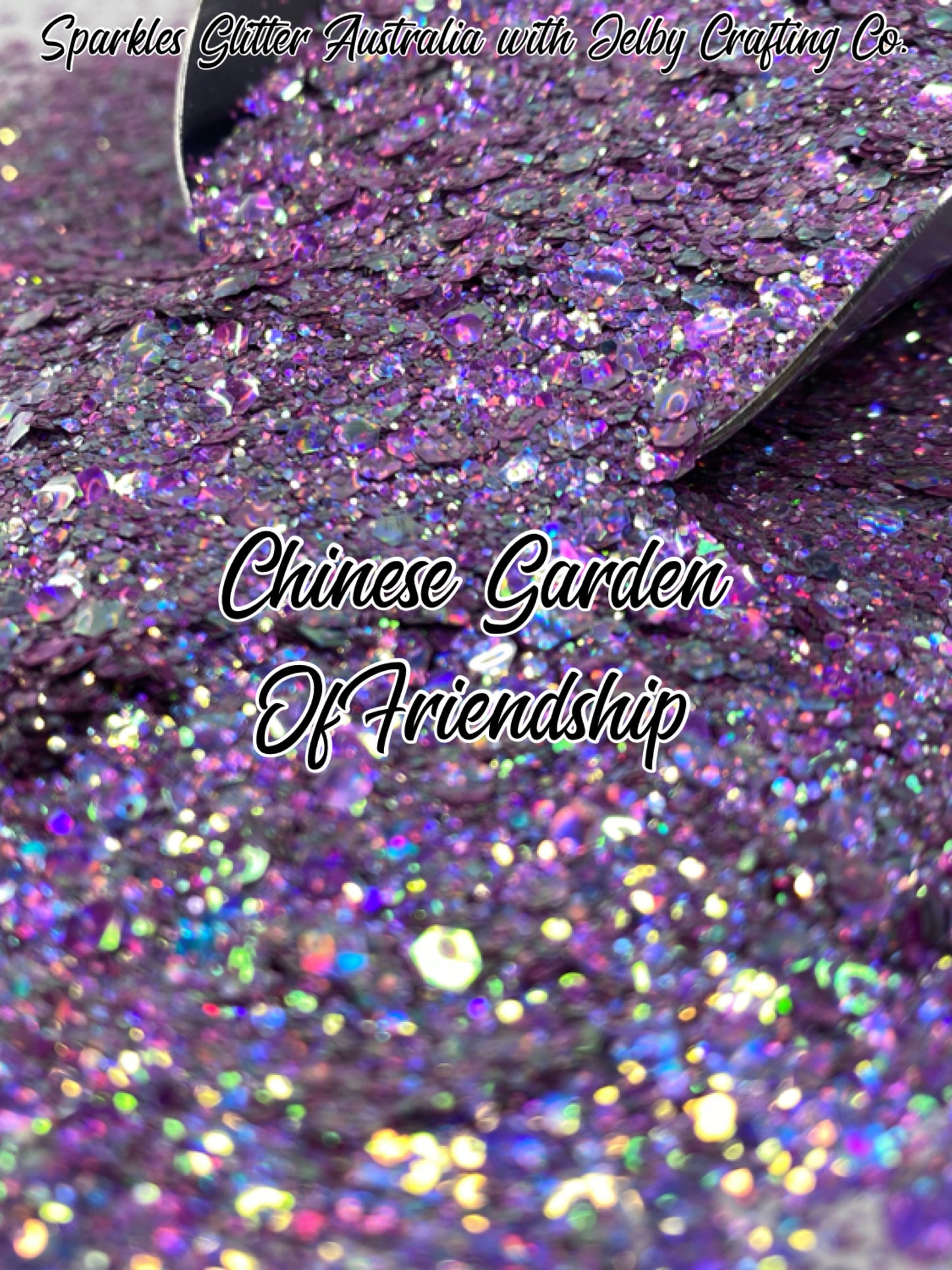Chinese Garden Of Friendship | Blue Pink Purple Chunky Holographic Opal Glitter
